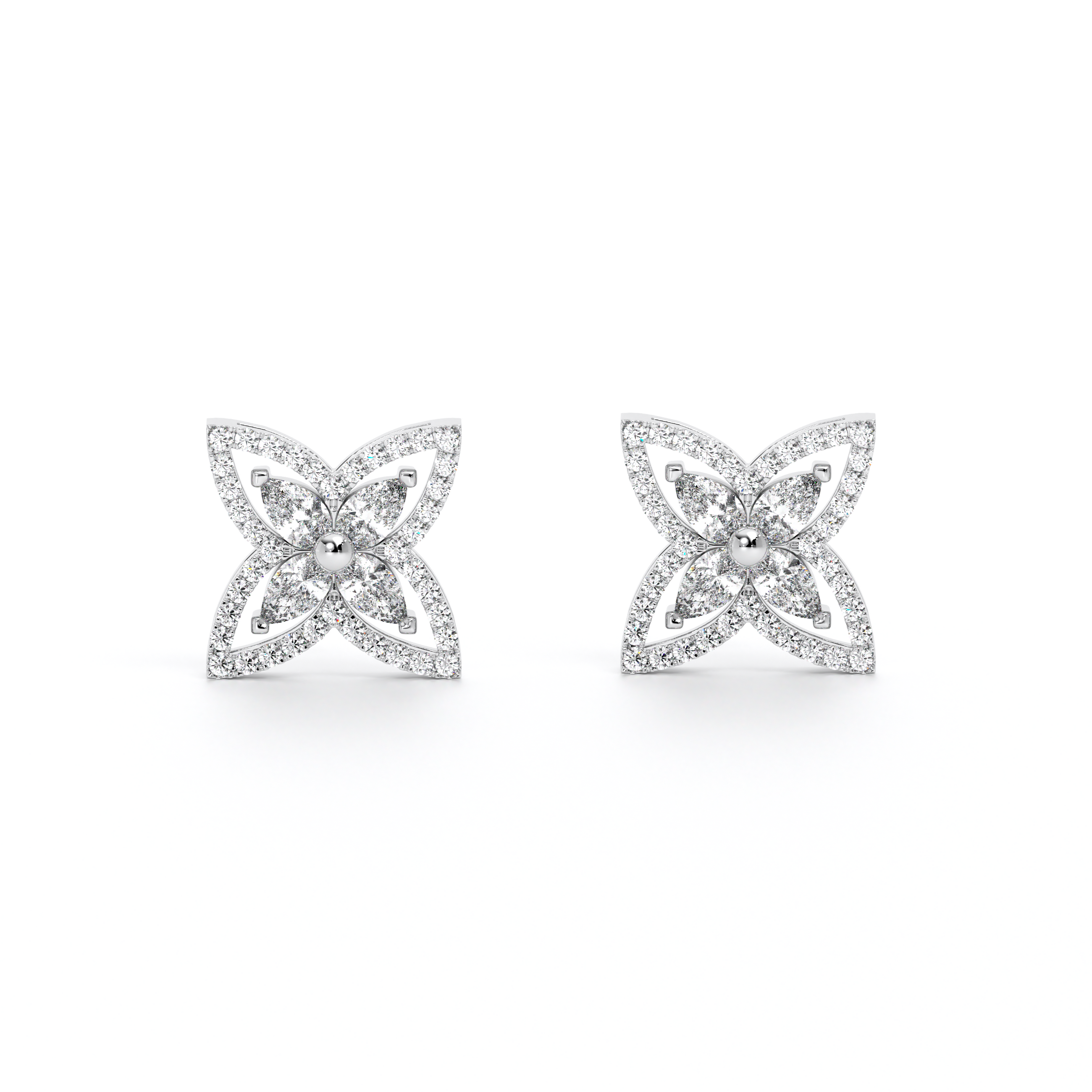 Du Fleur© Blanc Earrings - Danill Jewels
