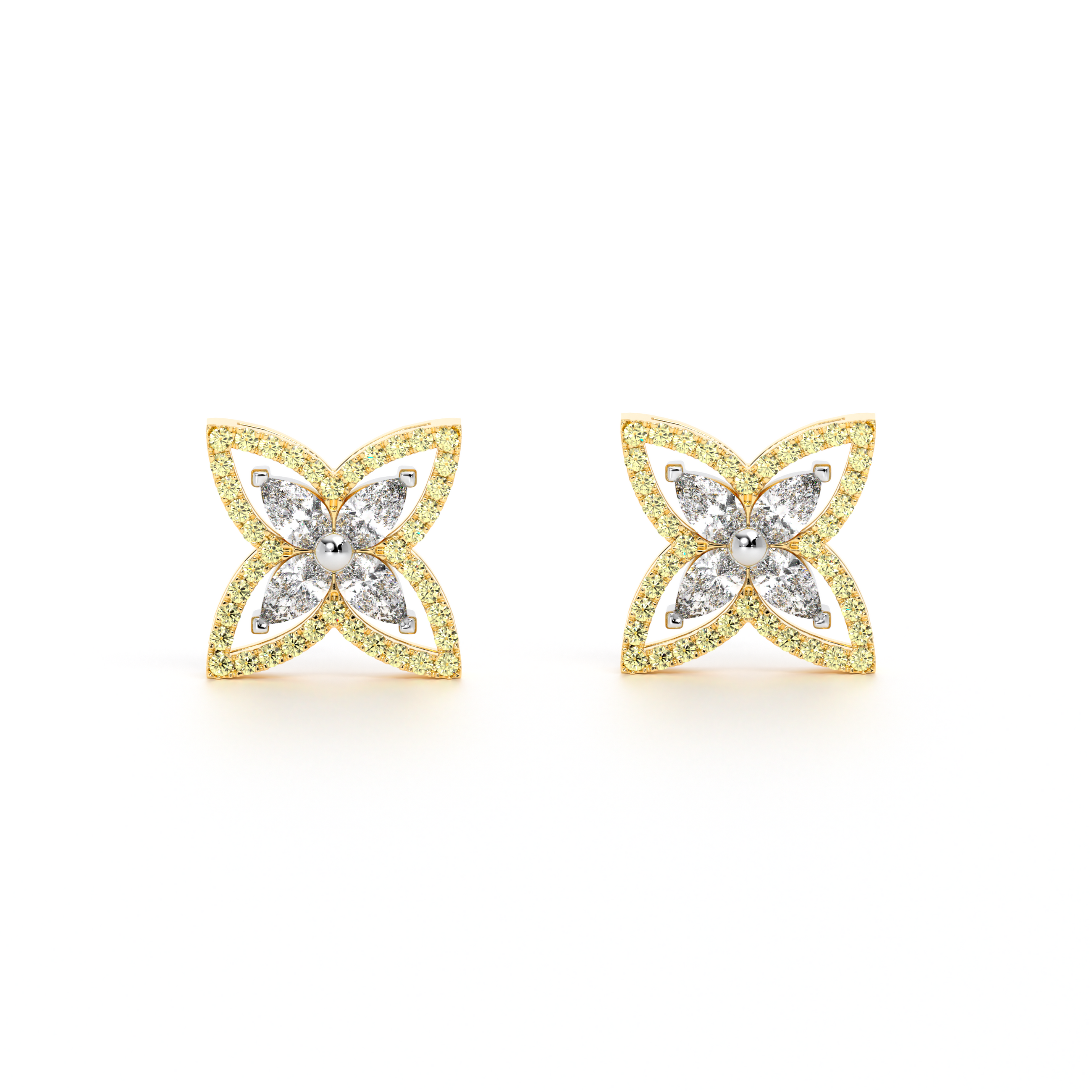 Du Fleur© Jaune Earrings - Danill Jewels