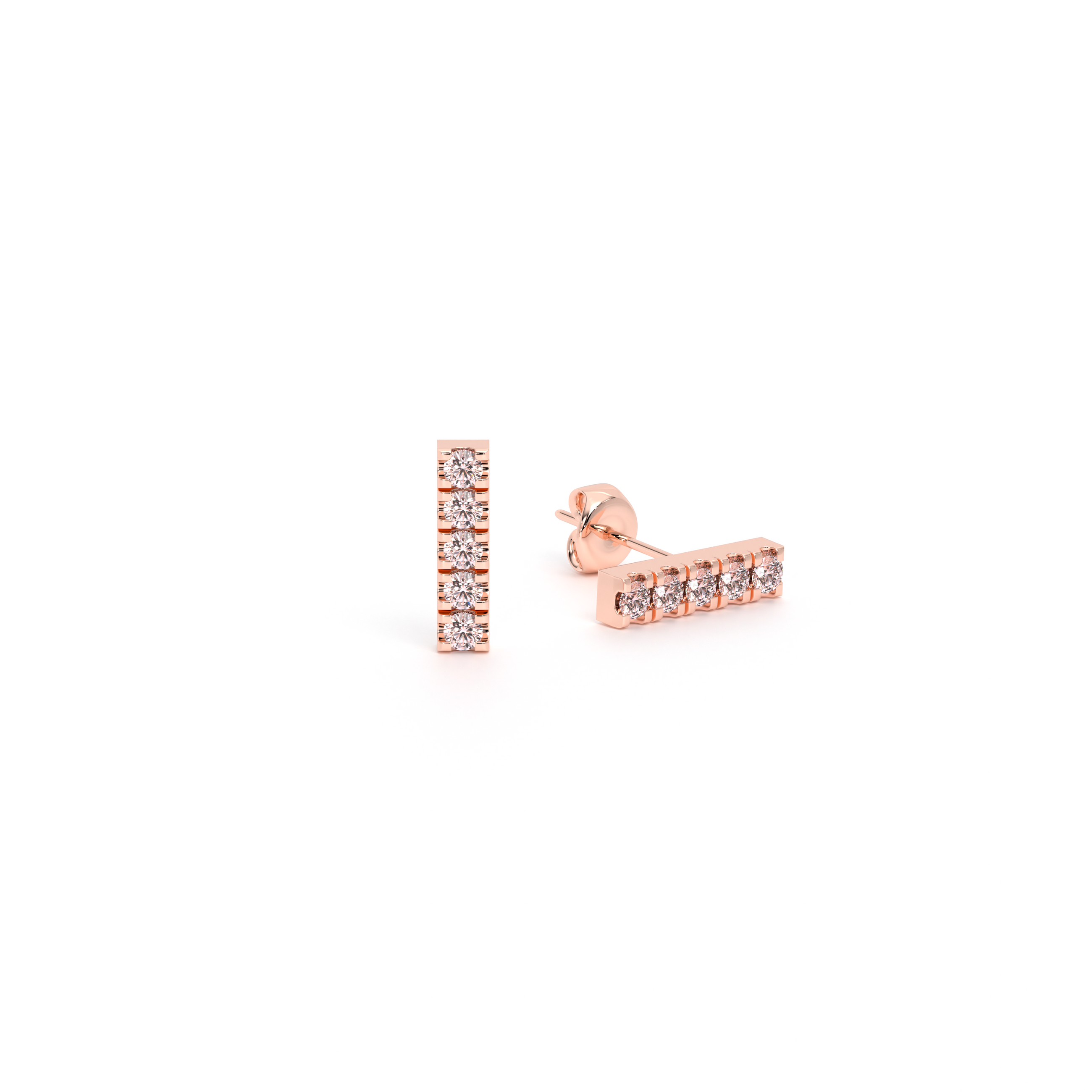 Mini Pink Diamonds Earrings - Danill Jewels
