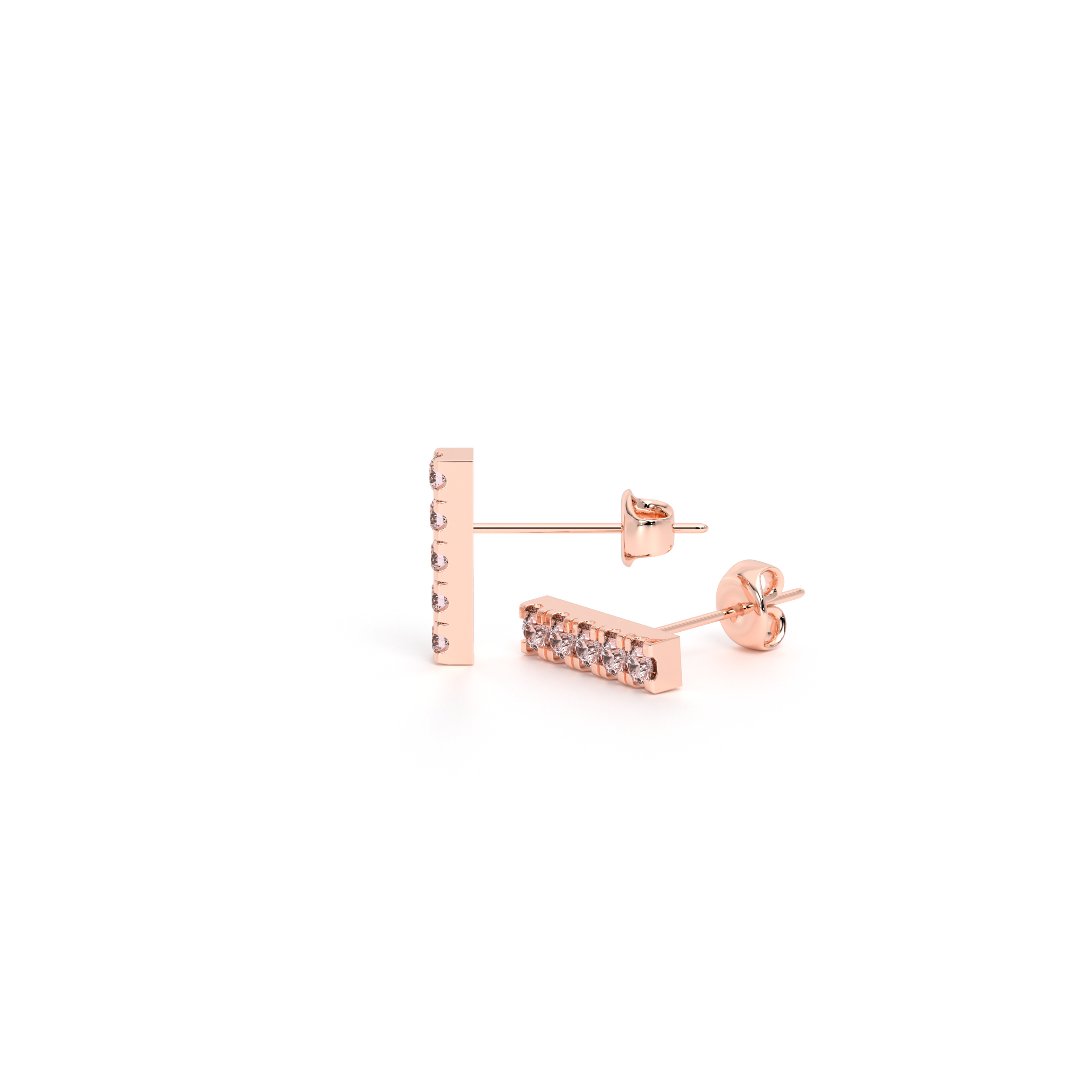 Mini Pink Diamonds Earrings - Danill Jewels