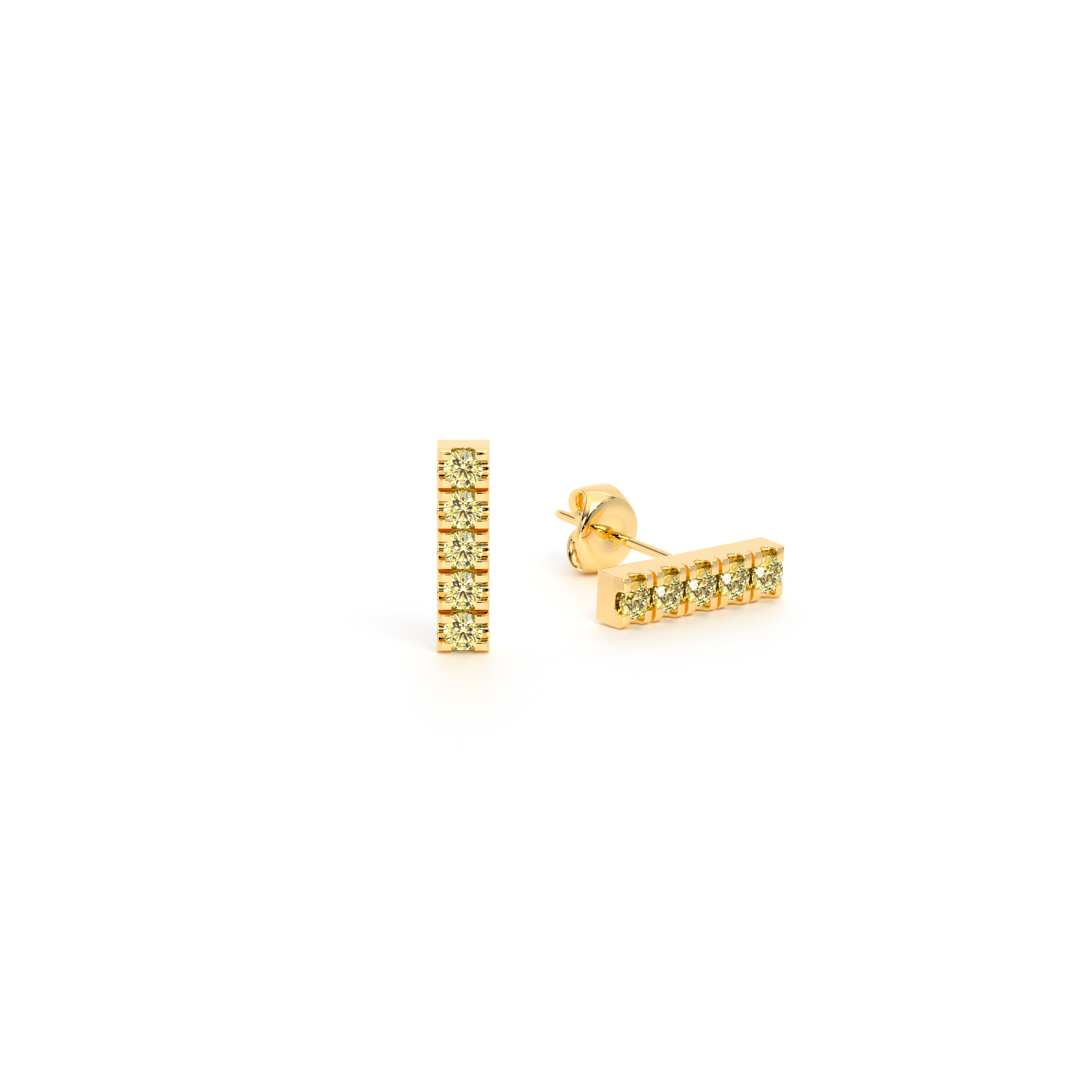 Mini Yellow Diamonds Earrings - Danill Jewels