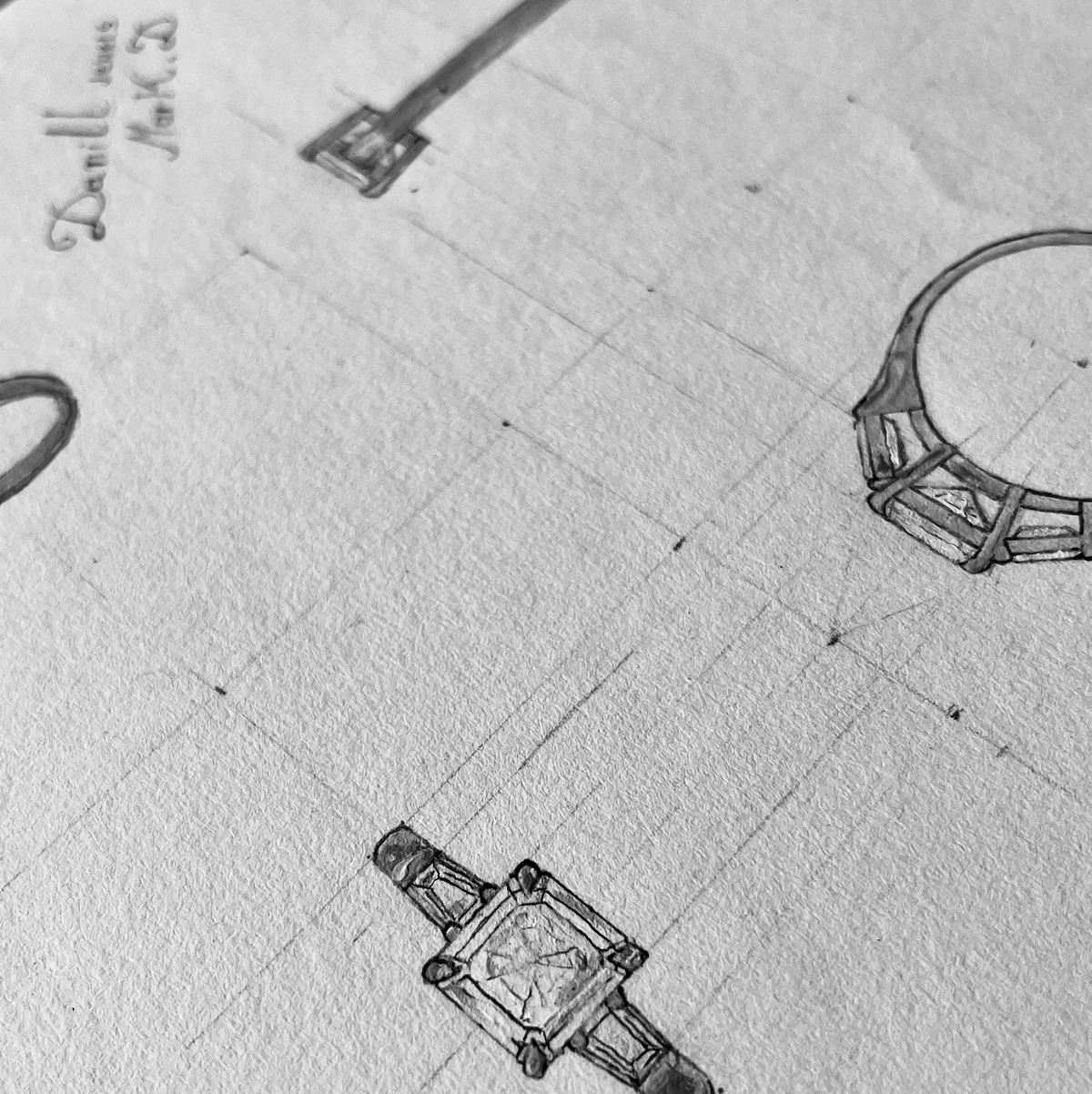 jewelry sketch of a ring by Danill Jewels