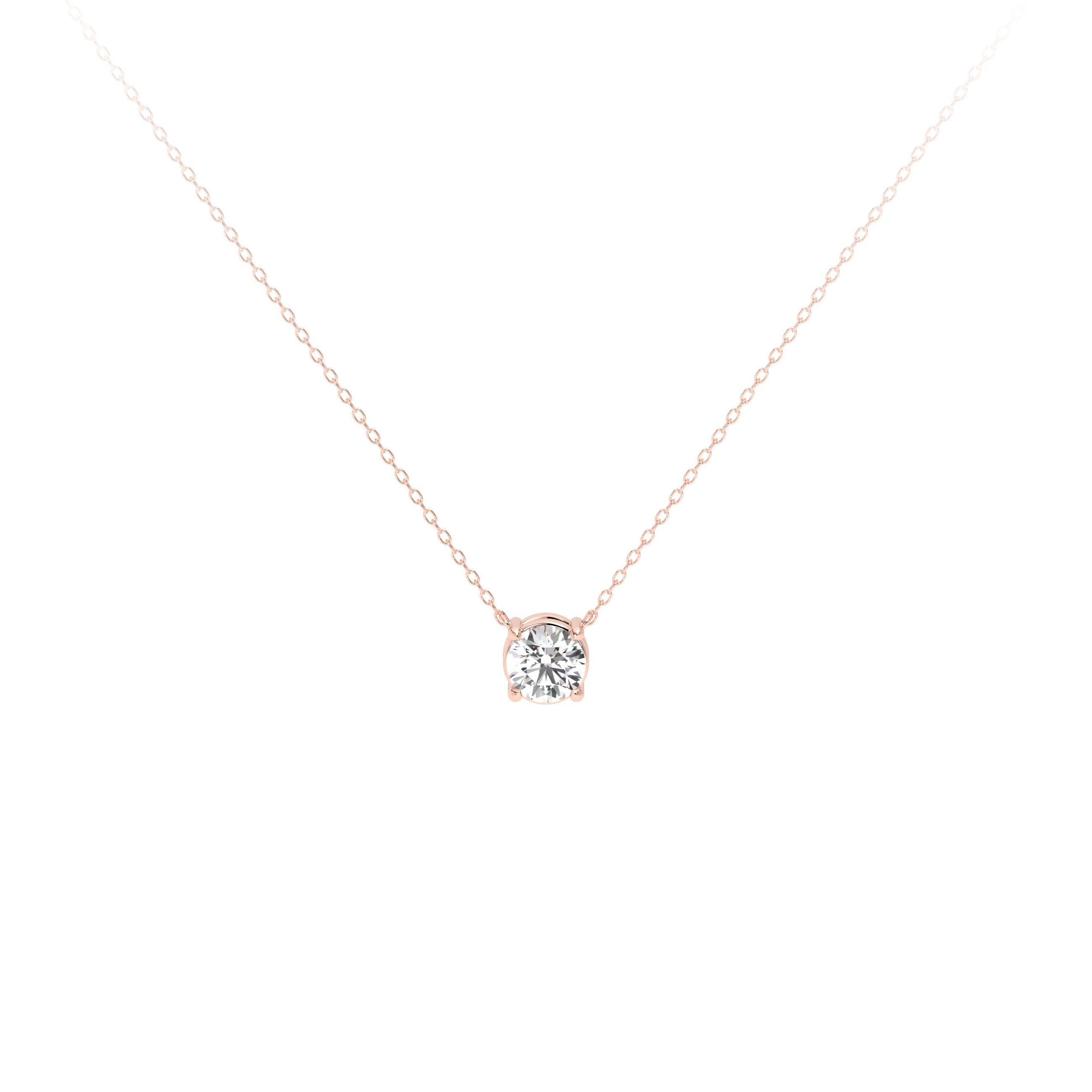 Round Diamond Necklace Rose - Danill Jewels