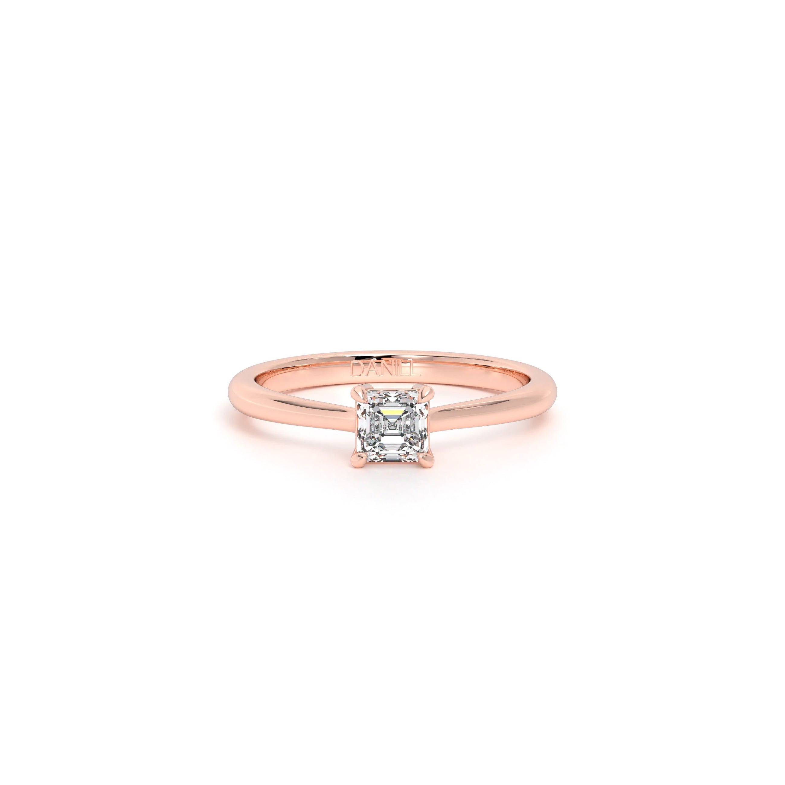 Asscher Diamond Engagement Ring Rose - Danill Jewels