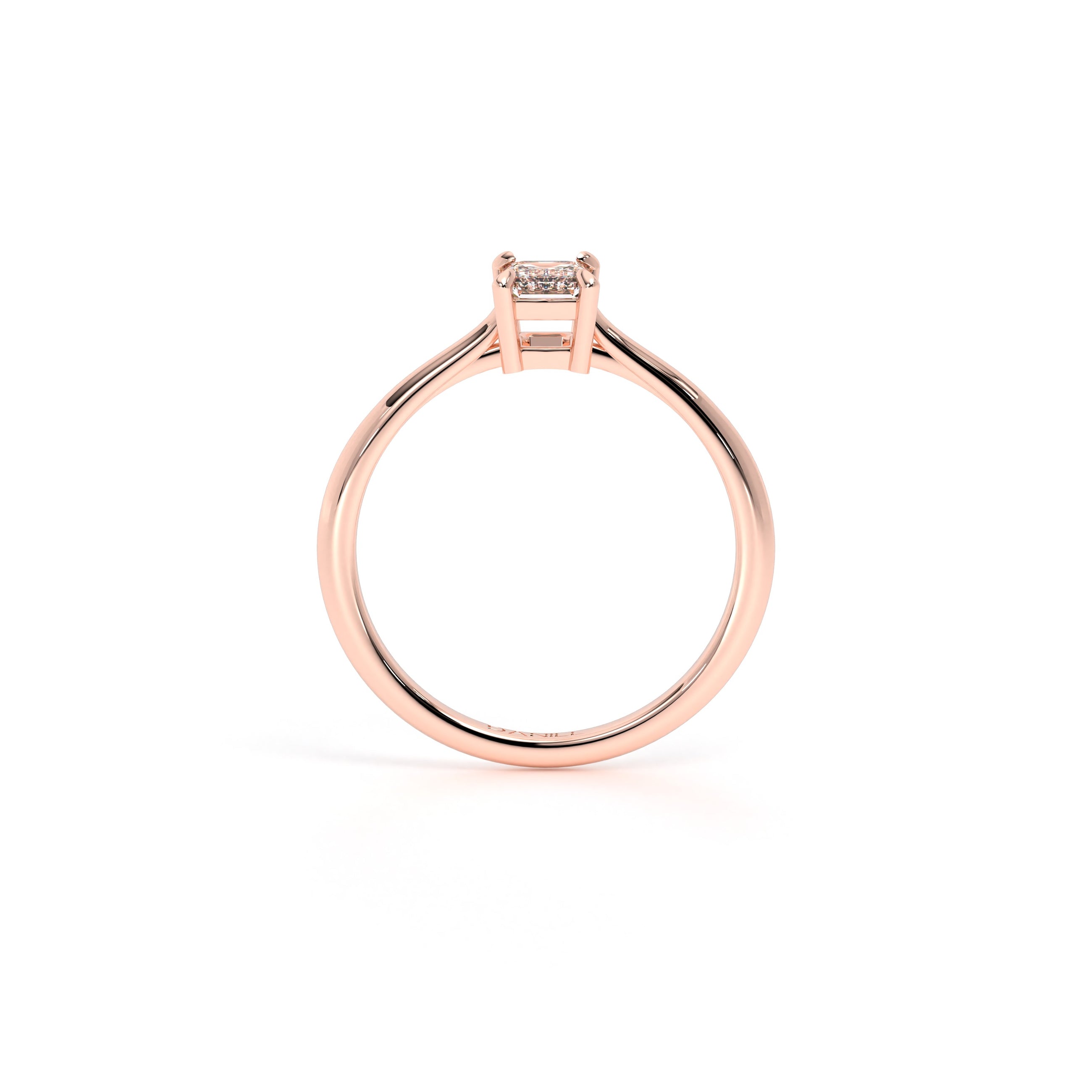 Emerald Diamond Engagement Ring Rose - Danill Jewels