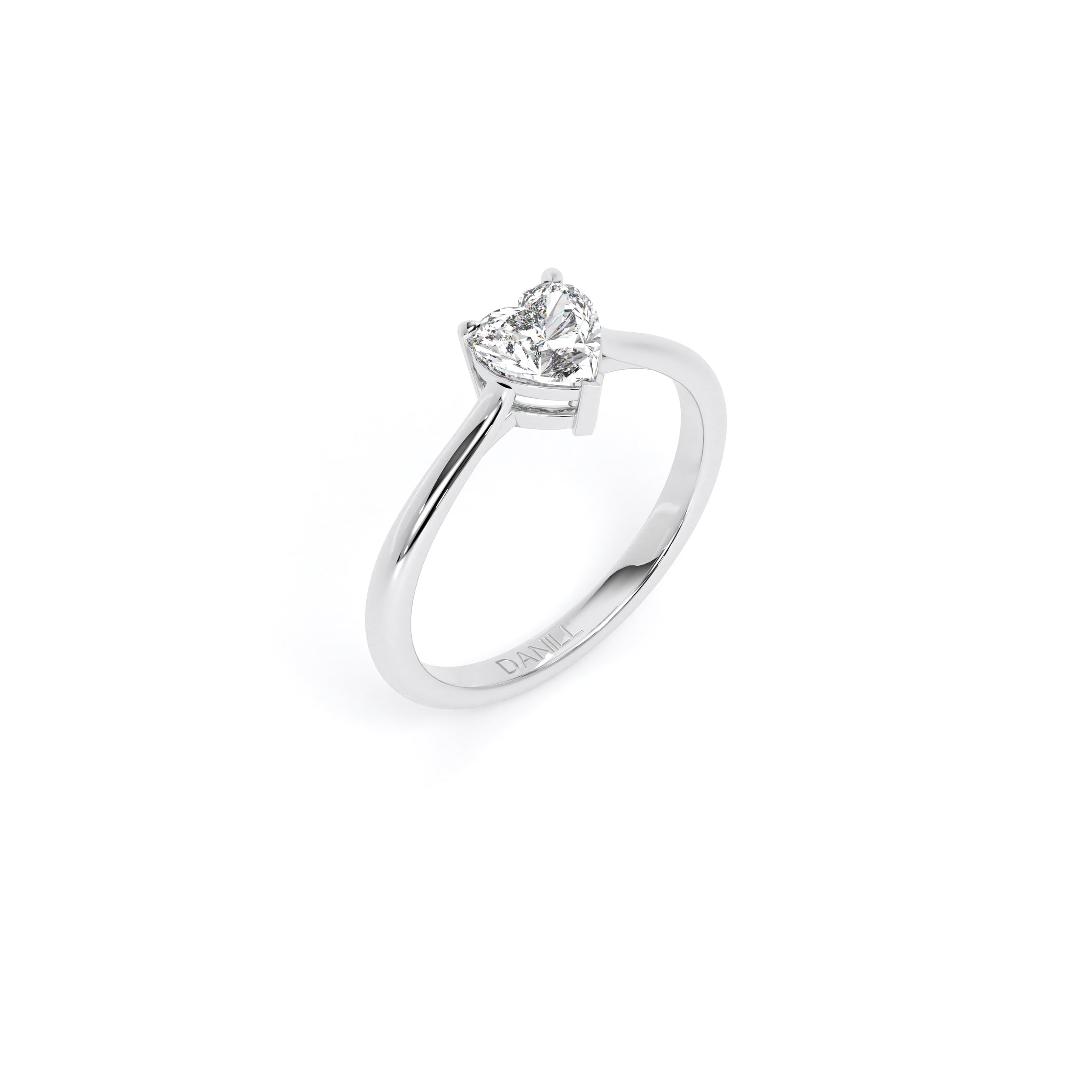 Heart Diamond Engagement Ring White - Danill Jewels
