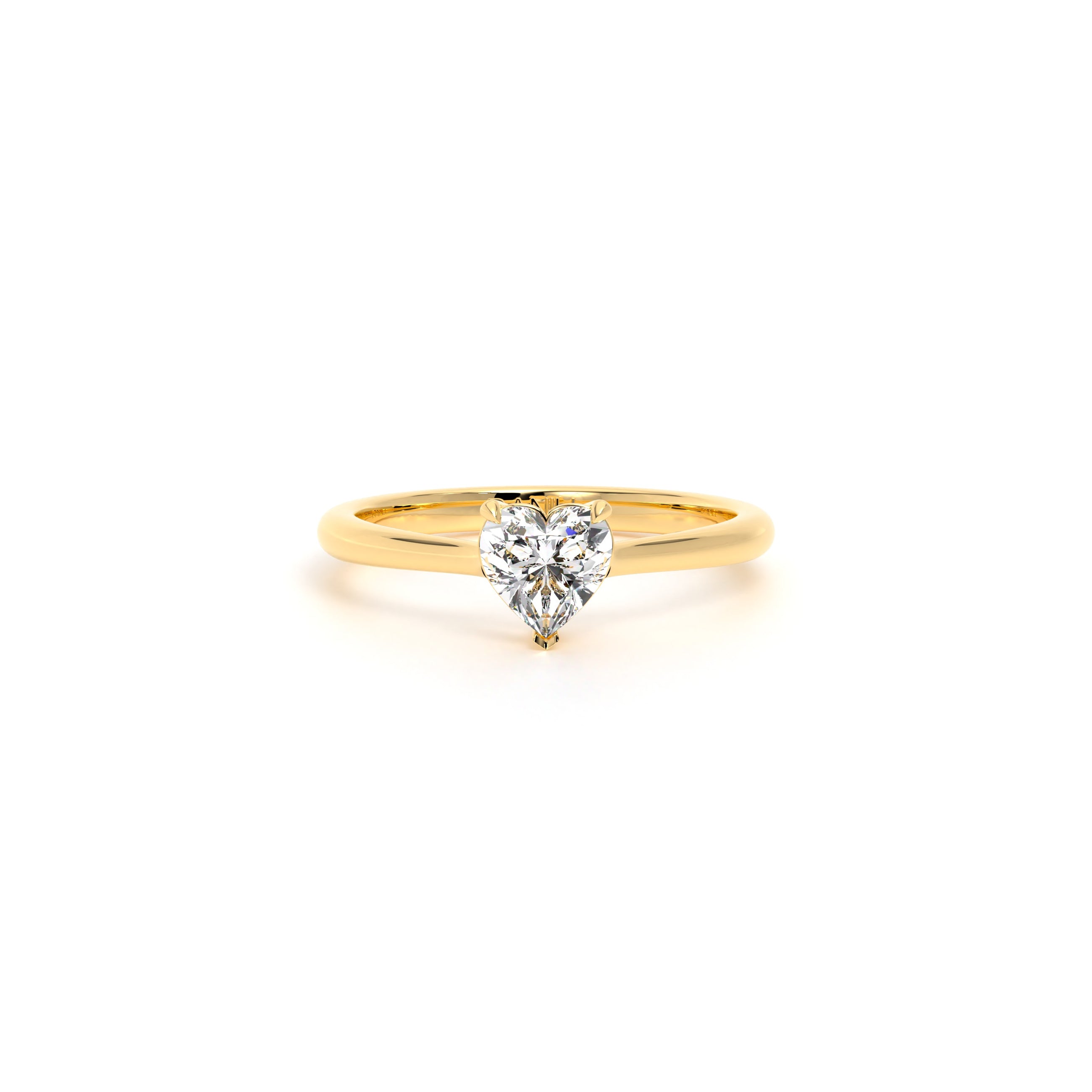 Heart Diamond Engagement Ring Yellow - Danill Jewels