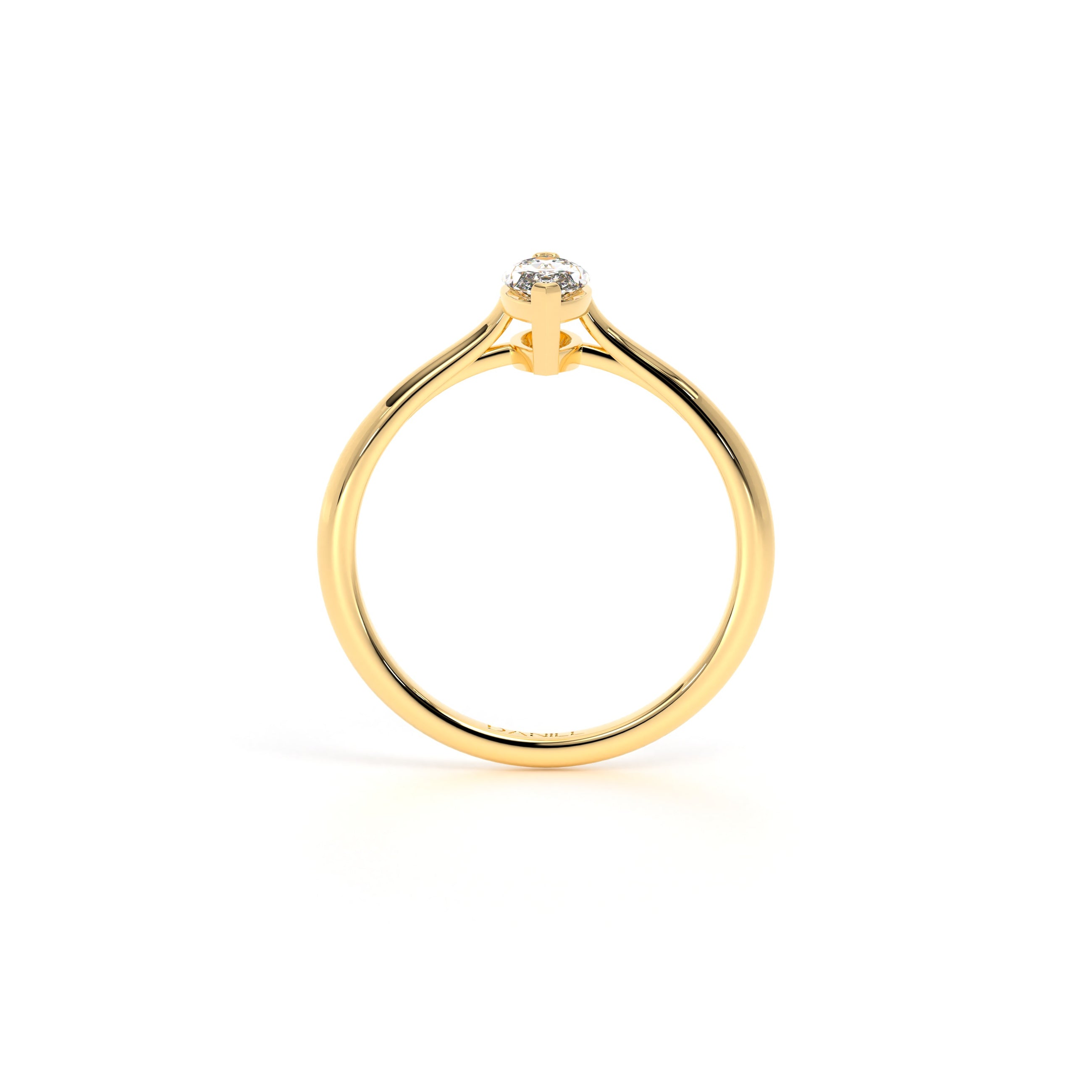 Marquis Diamond Engagement Ring Yellow - Danill Jewels