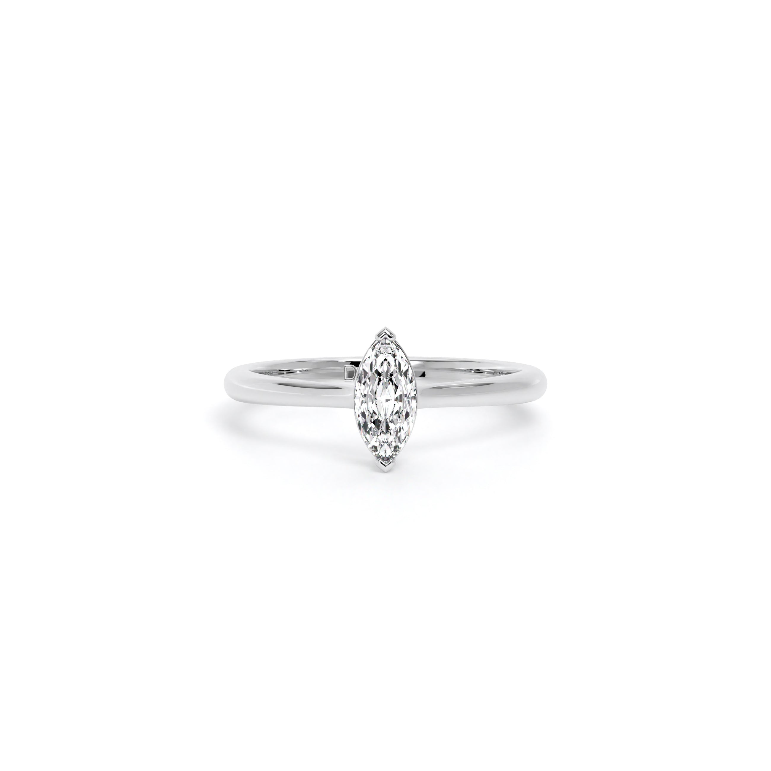Marquis Diamond Engagement Ring White - Danill Jewels