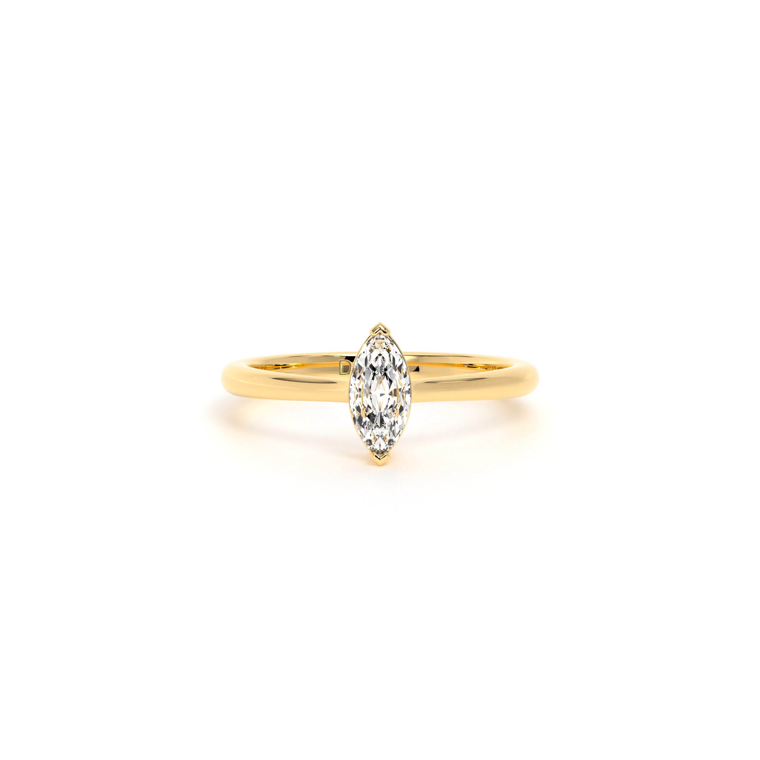 Marquis Diamond Engagement Ring Yellow - Danill Jewels