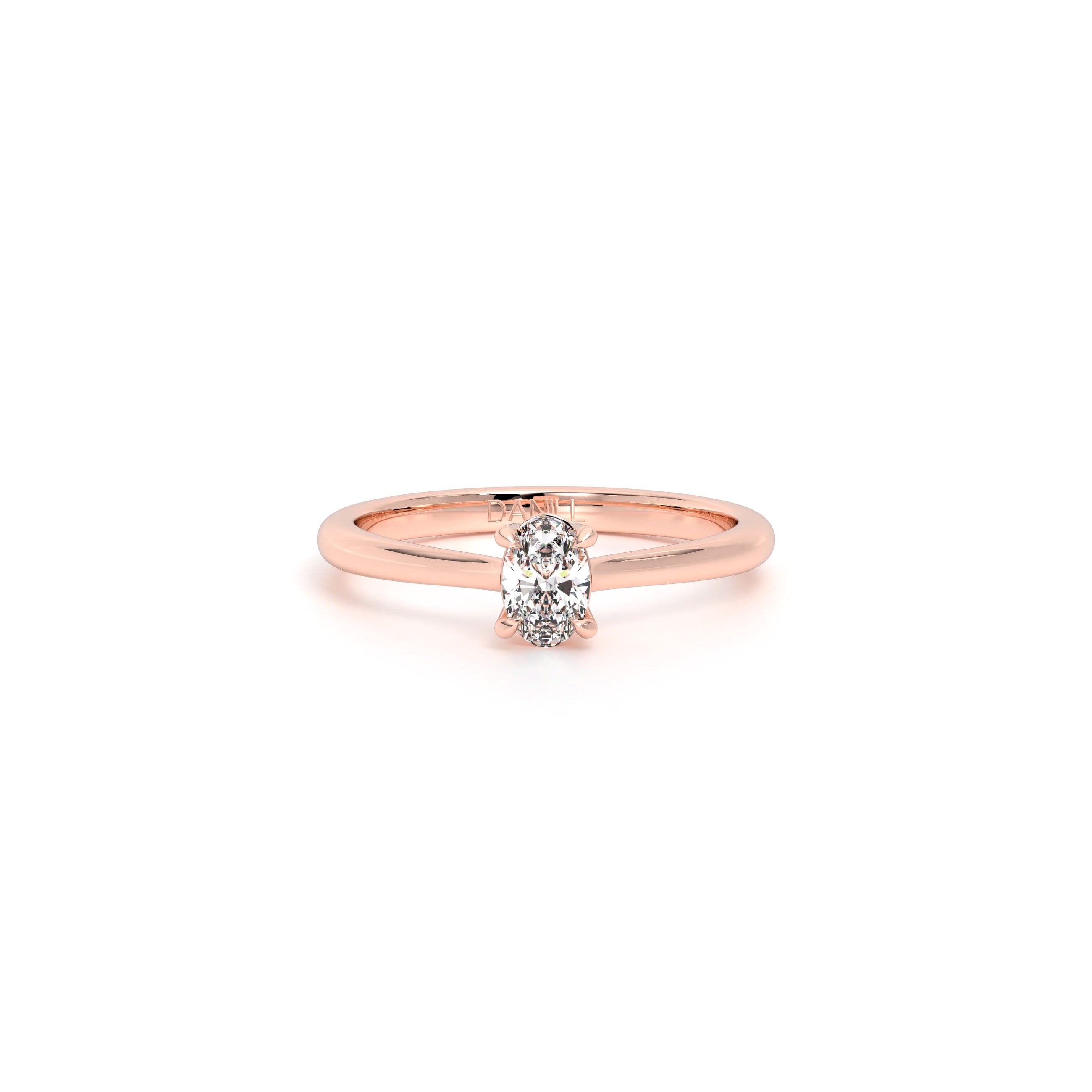 Oval Diamond Engagement Ring Rose - Danill Jewels