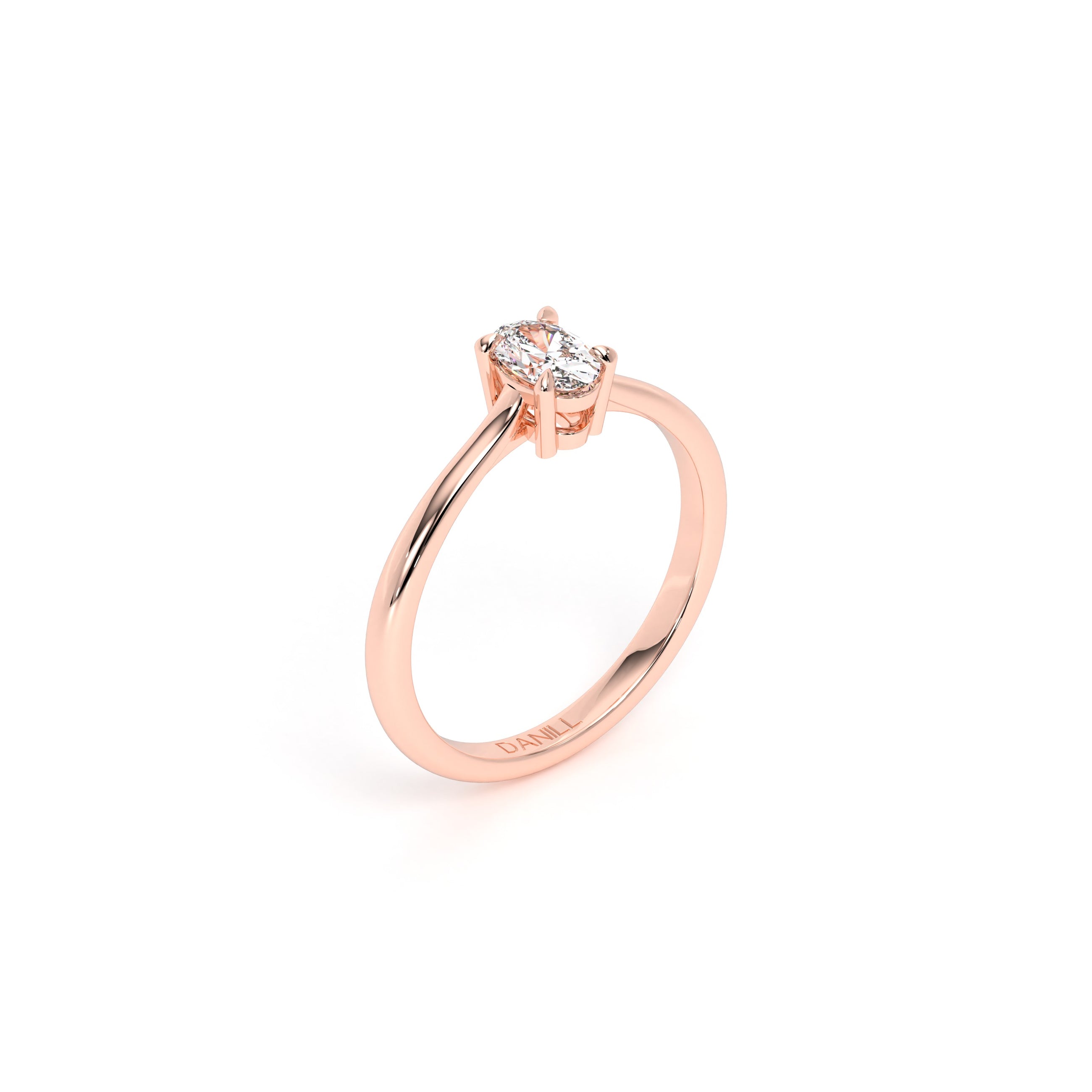 Oval Diamond Engagement Ring Rose - Danill Jewels