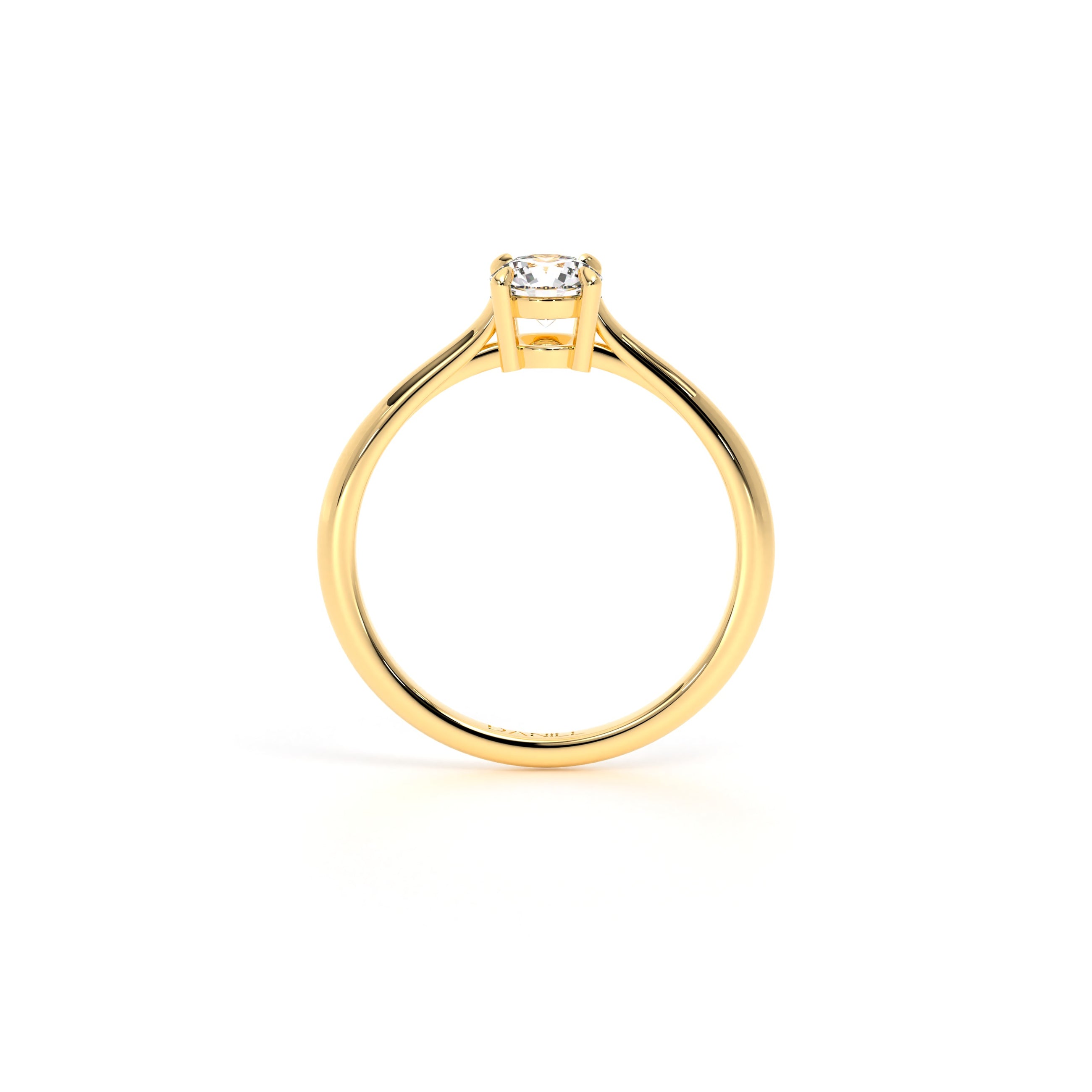 Round Diamond Engagement Ring Yellow - Danill Jewels