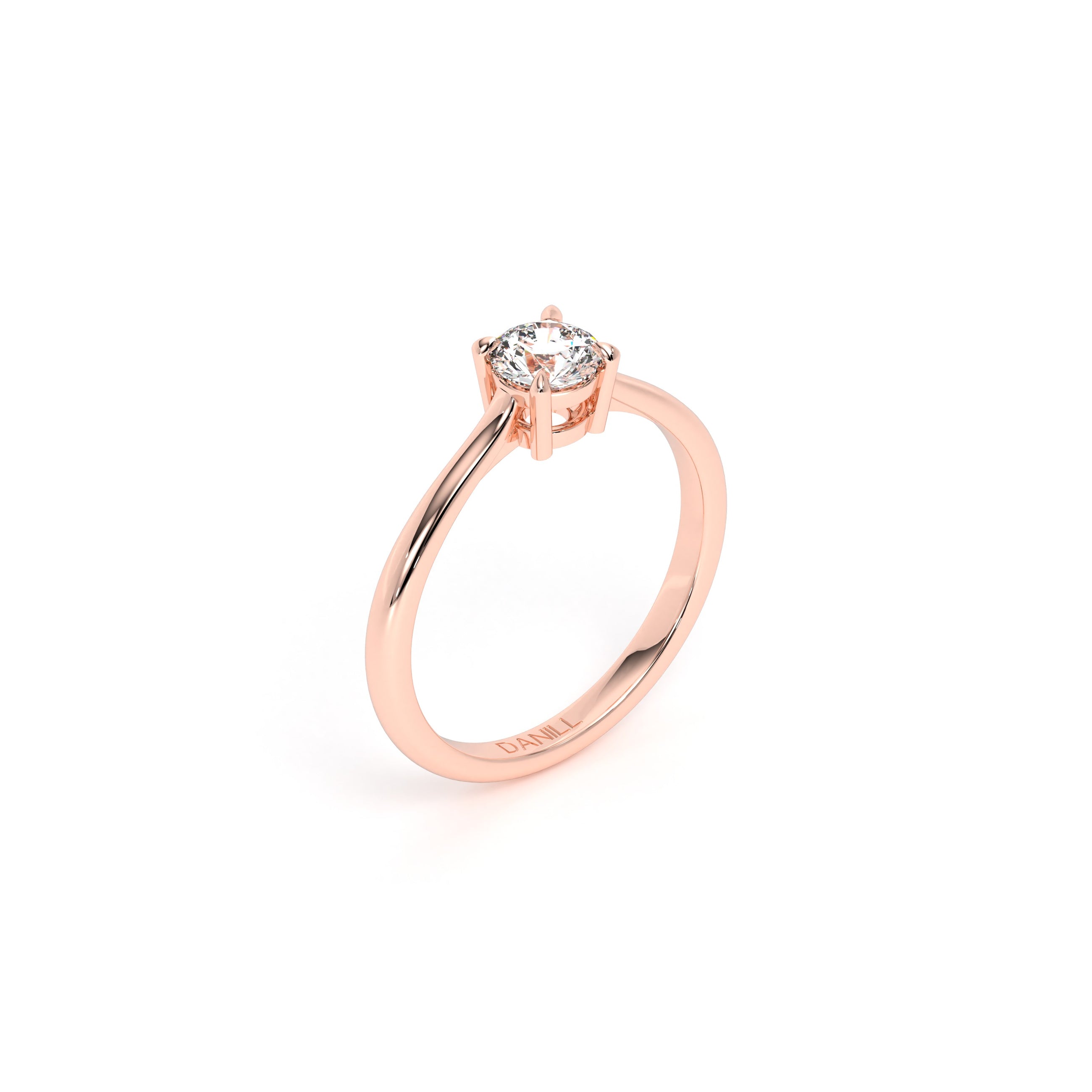 Round Diamond Engagement Ring Rose - Danill Jewels