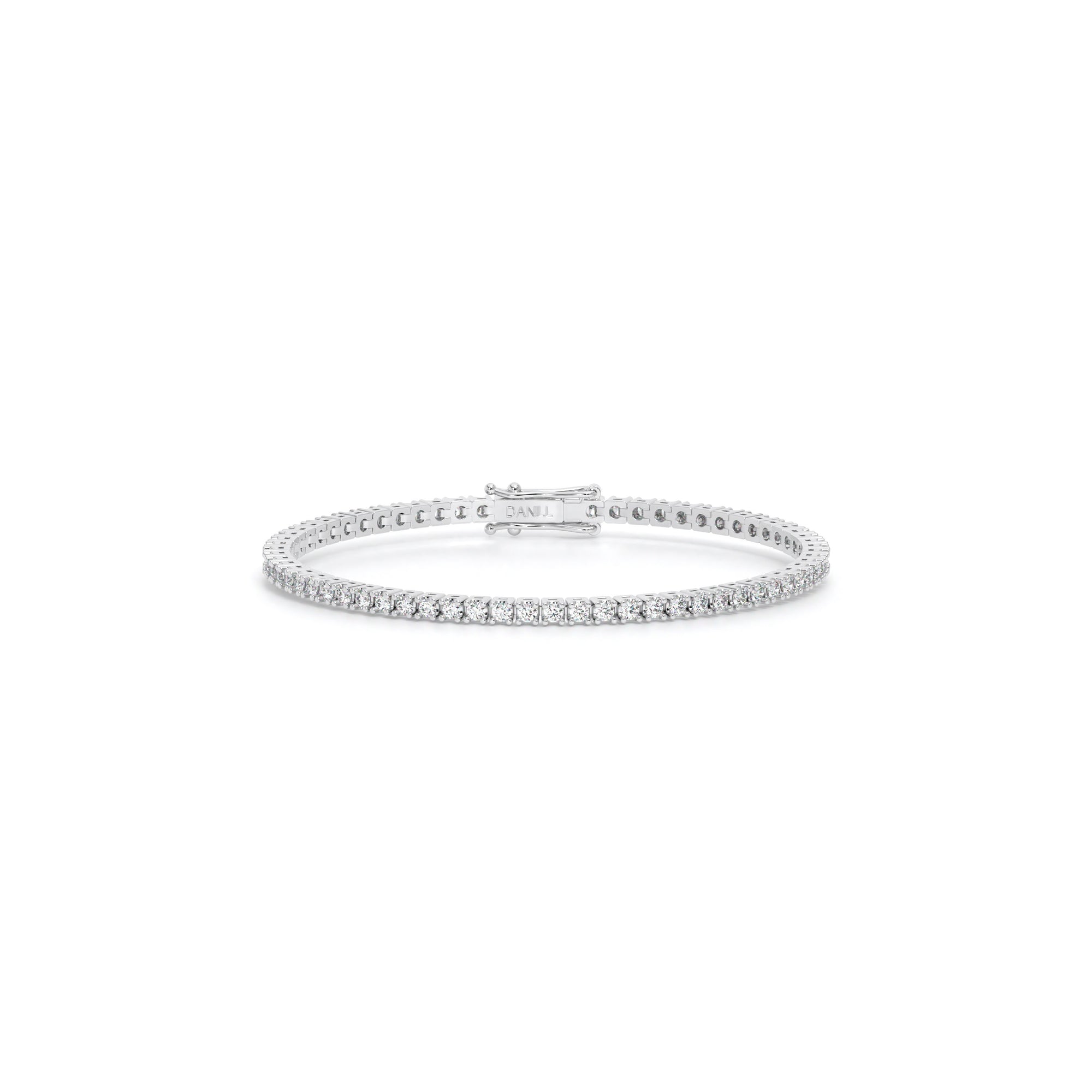 Round Diamond Tennis Bracelet White - Danill Jewels