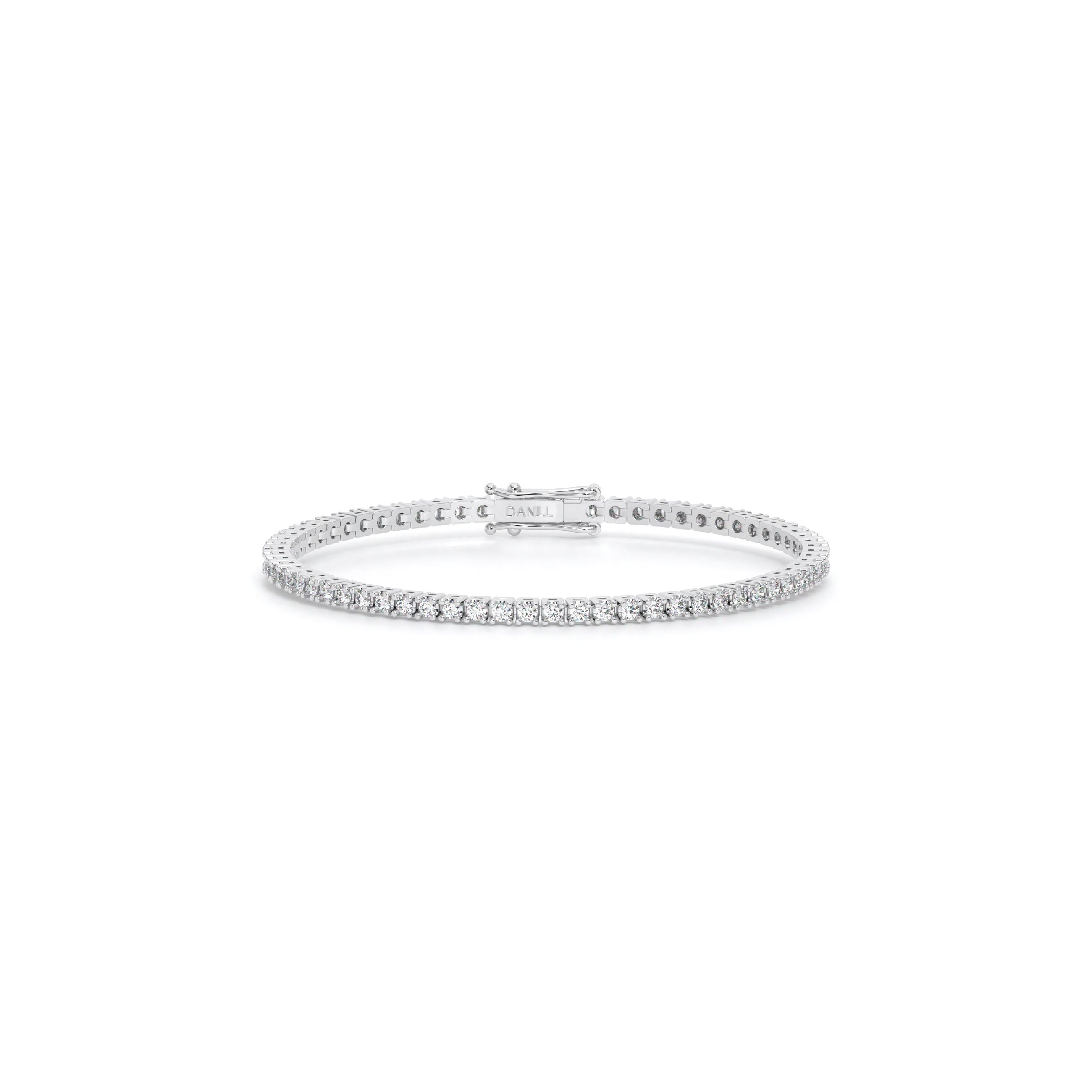 Round Diamond Tennis Bracelet White - Danill Jewels