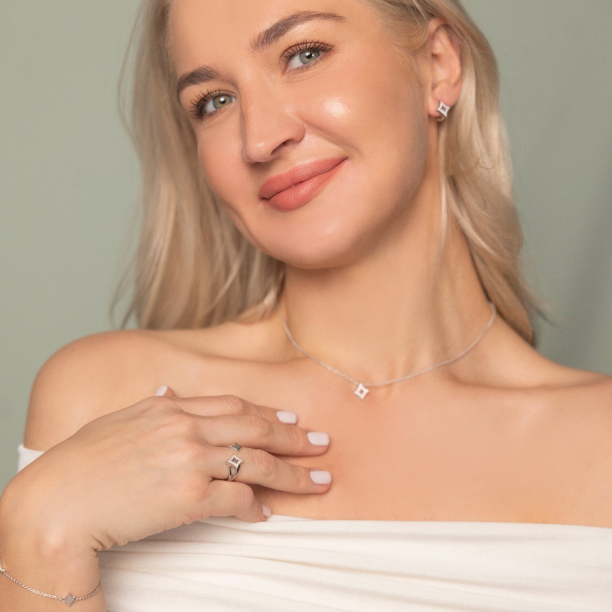 zirka by danill jewels ring, earrings, necklace diamonds