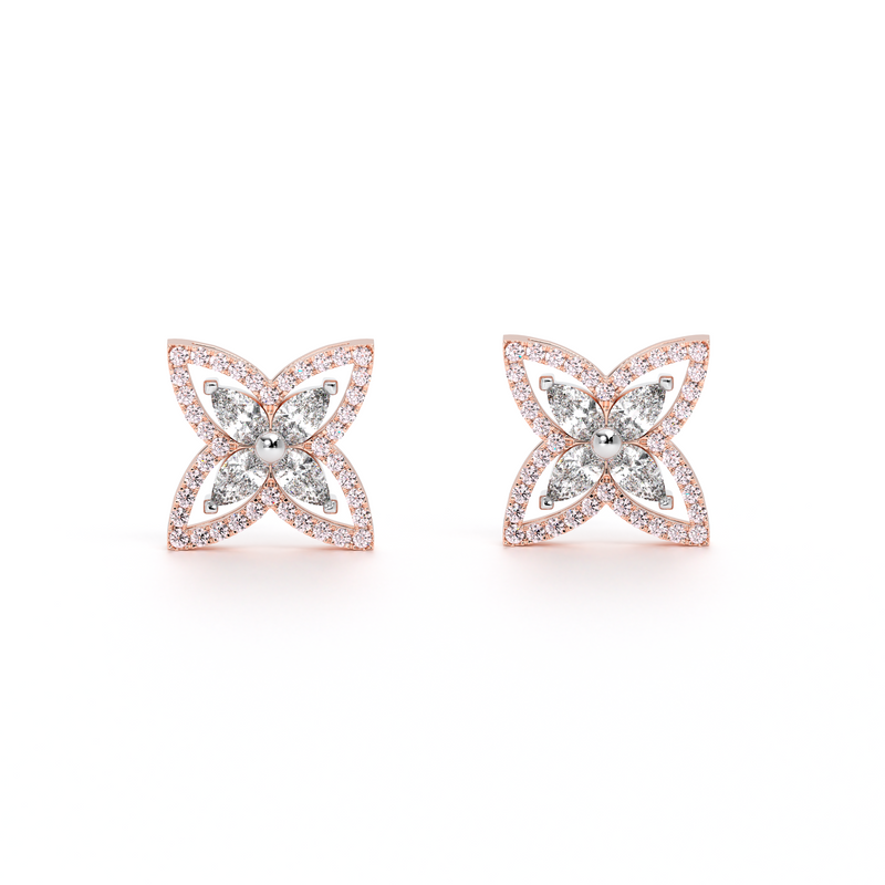 Du Fleur© Rose Earrings - Danill Jewels