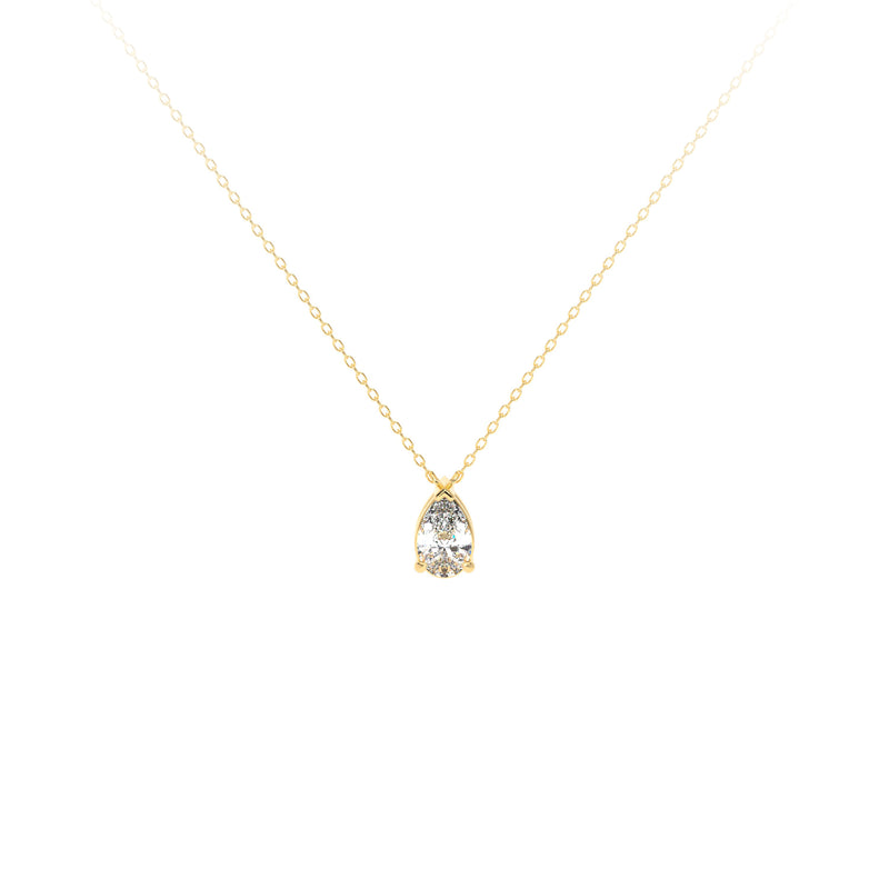 Pear Diamond Necklace Yellow - Danill Jewels