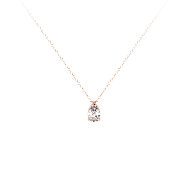 Pear Diamond Necklace Rose - Danill Jewels