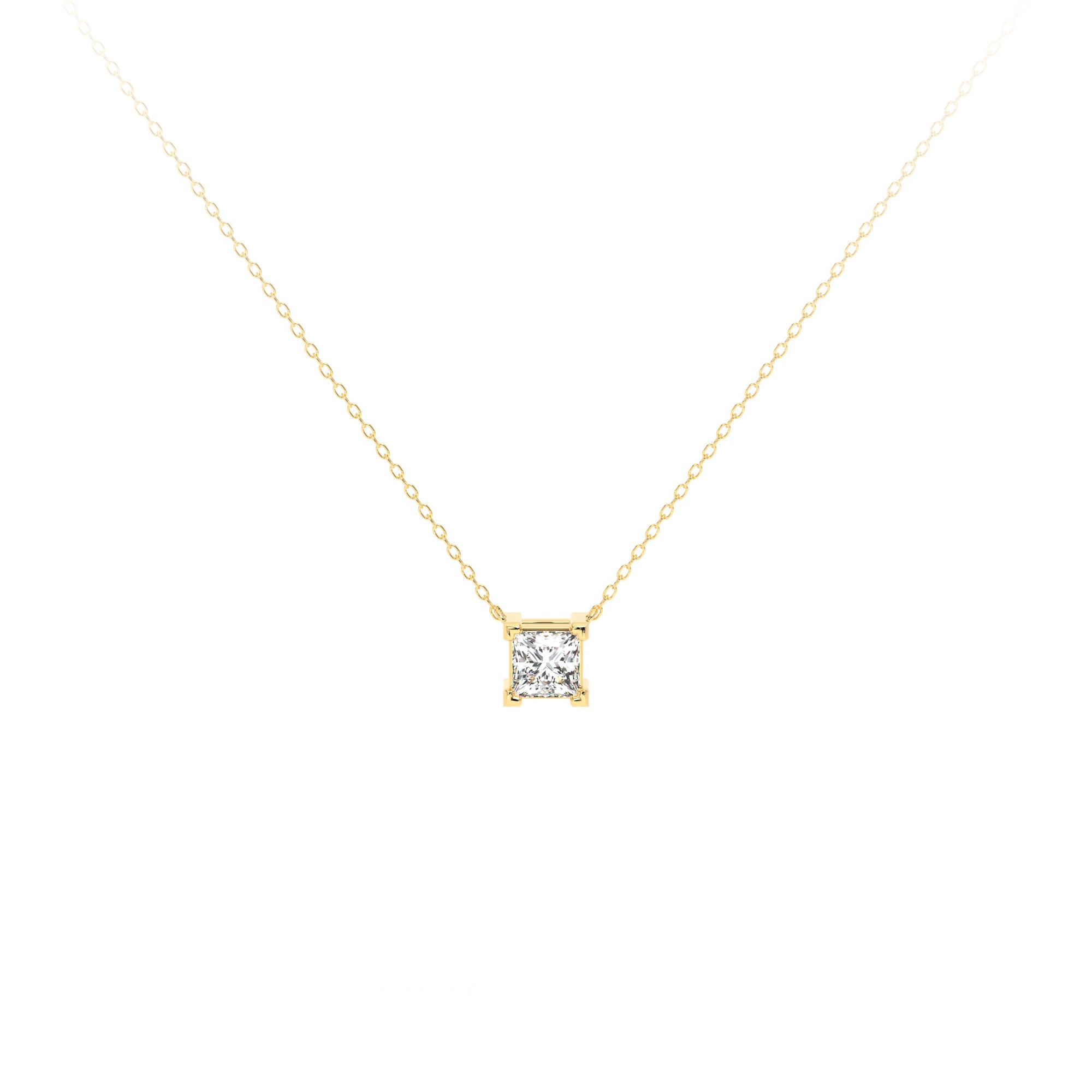 Princess Diamond Necklace Yellow - Danill Jewels