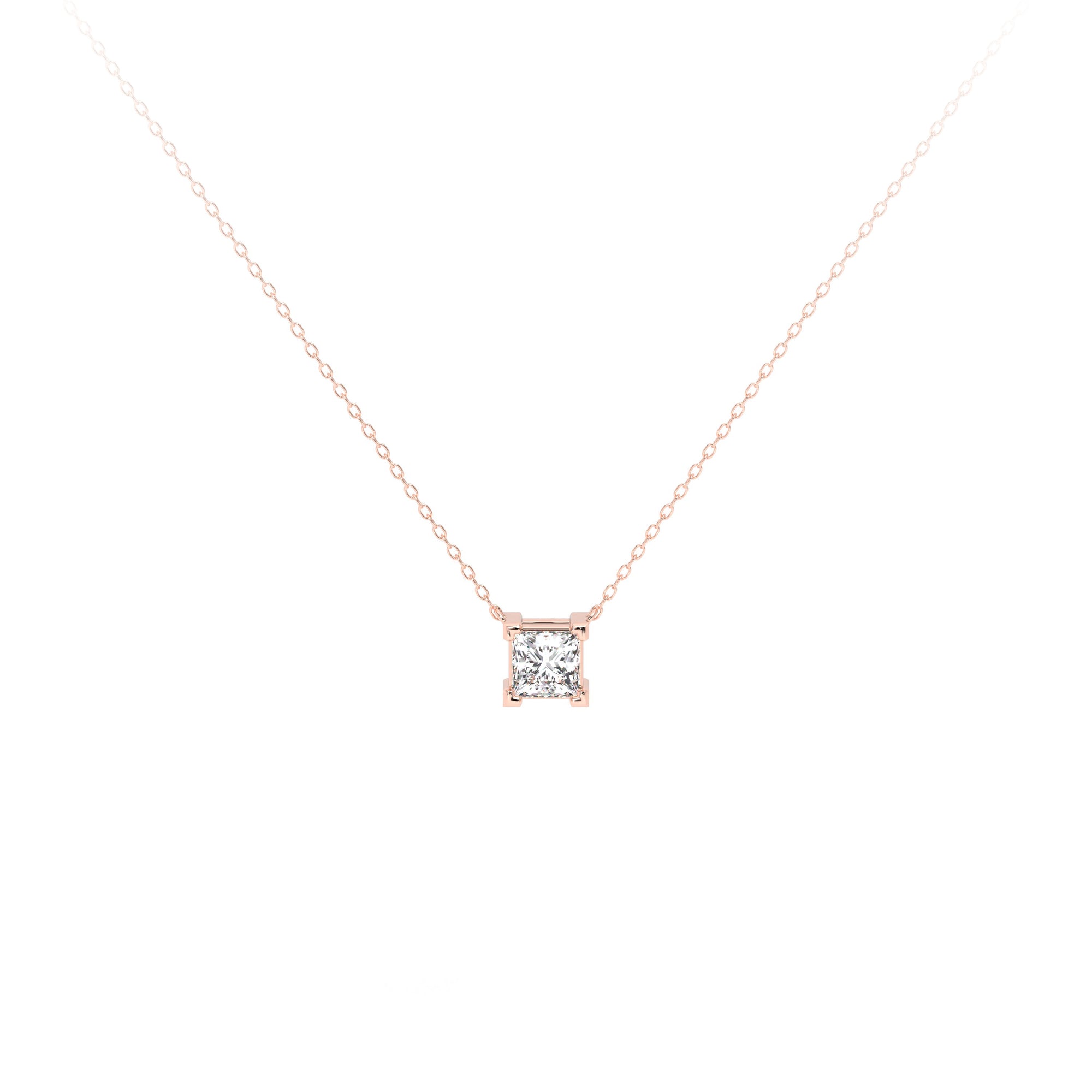 Princess Diamond Necklace Rose - Danill Jewels