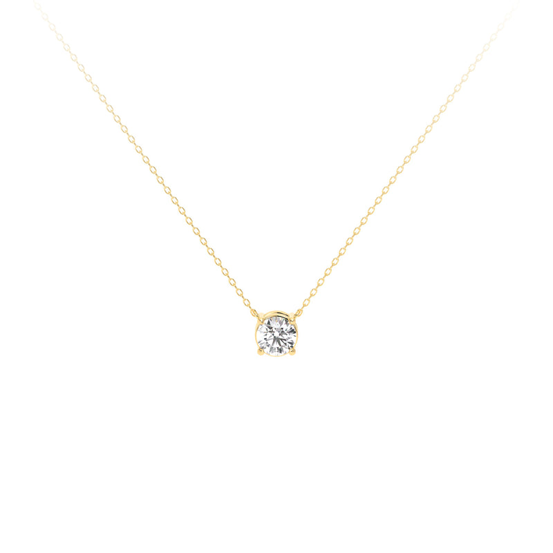 Round Diamond Necklace Yellow - Danill Jewels