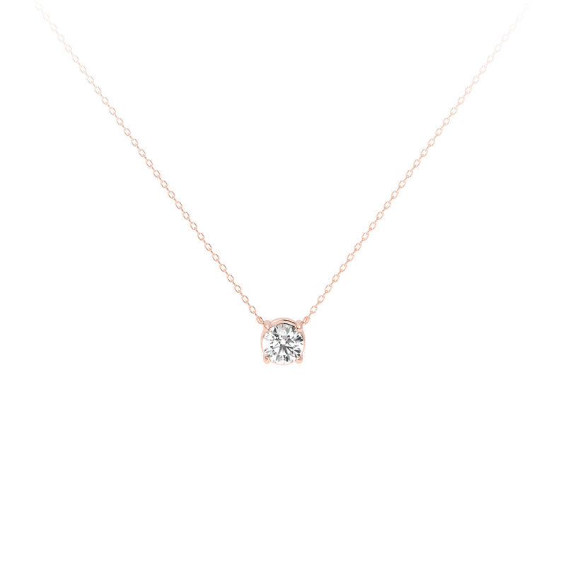 Round Diamond Necklace Rose - Danill Jewels