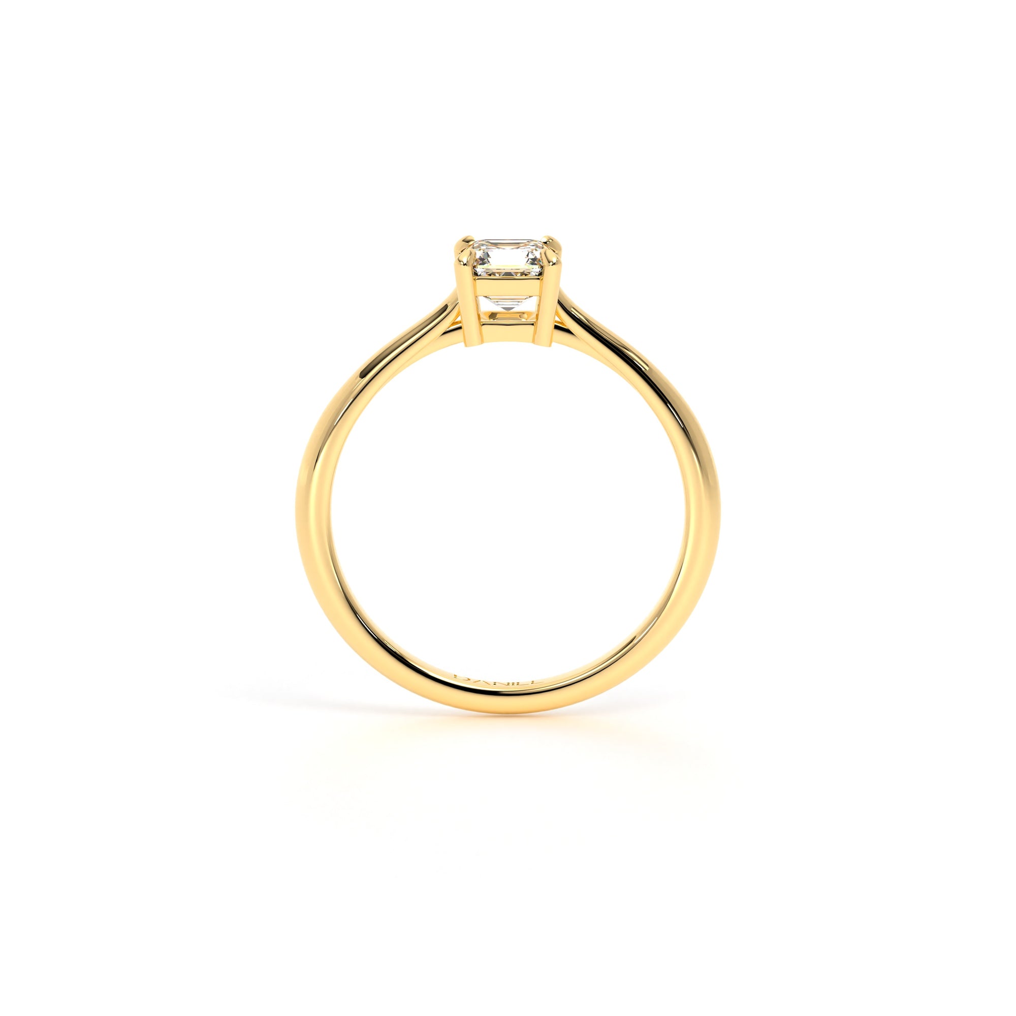 Asscher Diamond Engagement Ring Yellow - Danill Jewels