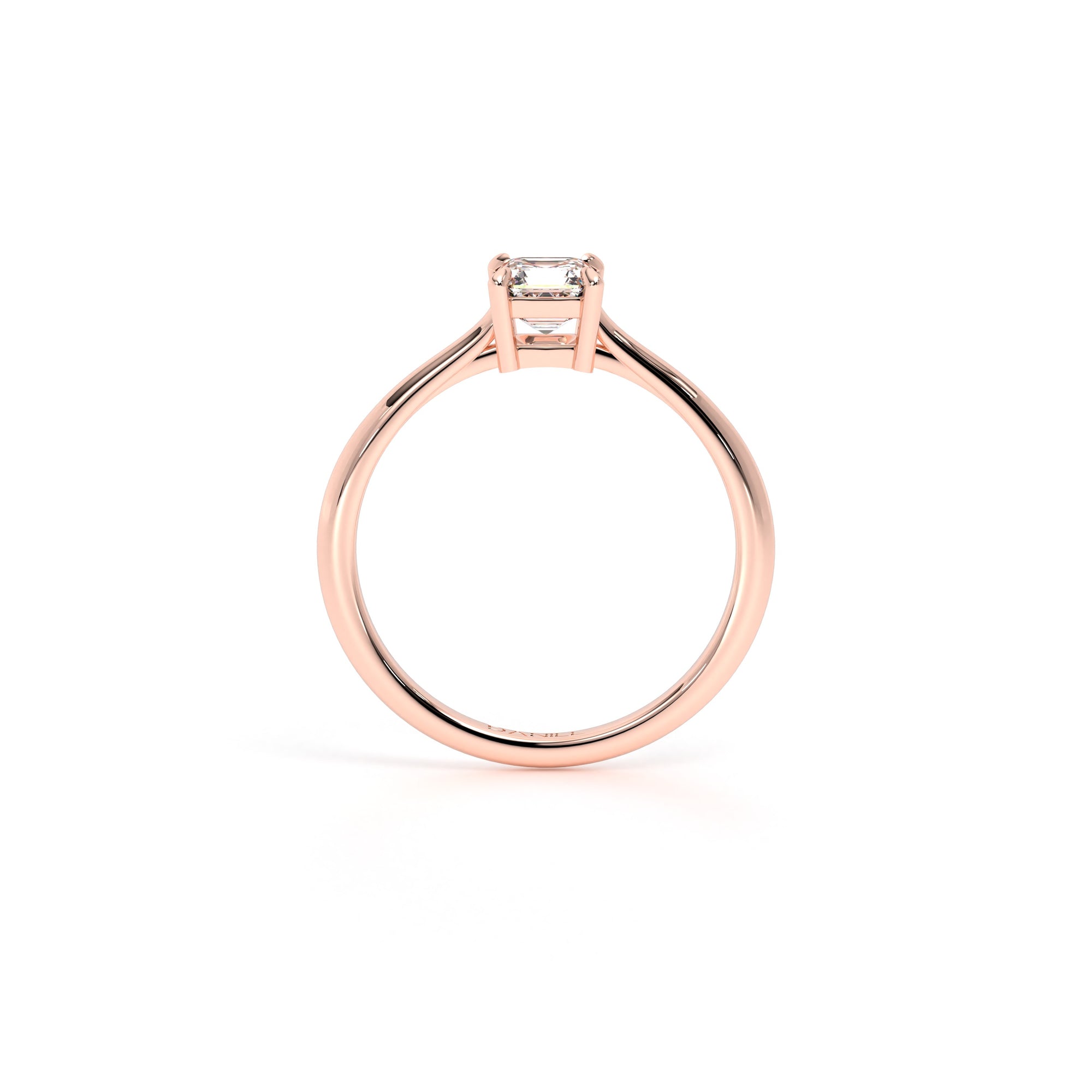 Asscher Diamond Engagement Ring Rose - Danill Jewels