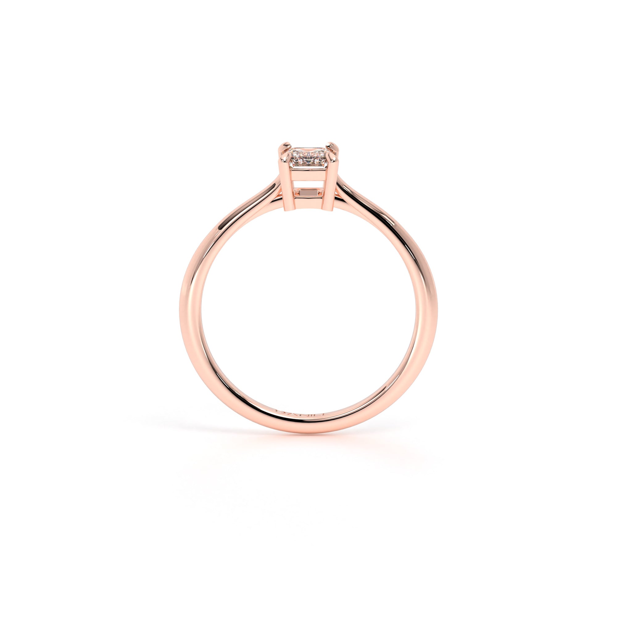 Emerald Diamond Engagement Ring Rose - Danill Jewels