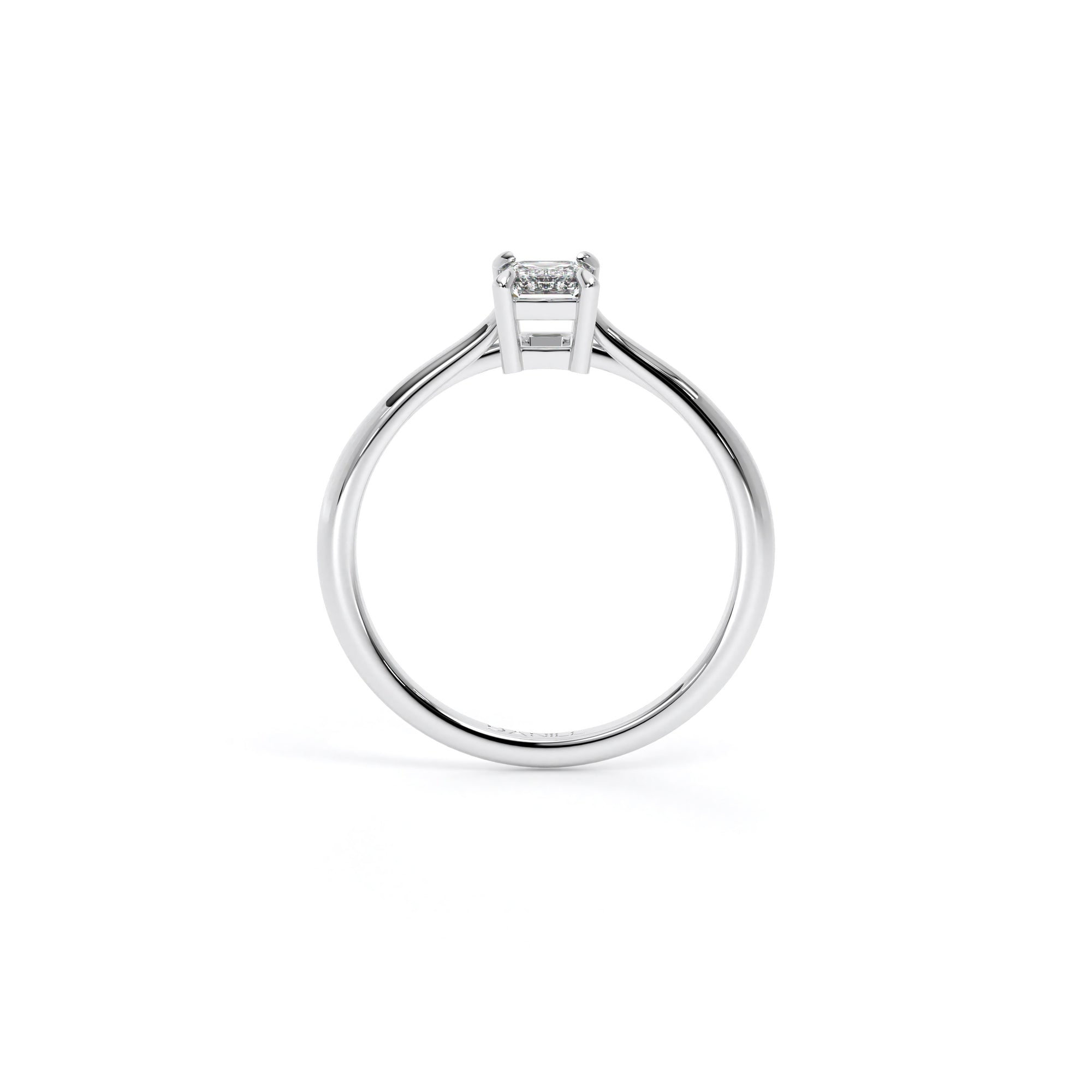 Emerald Diamond Engagement Ring White - Danill Jewels