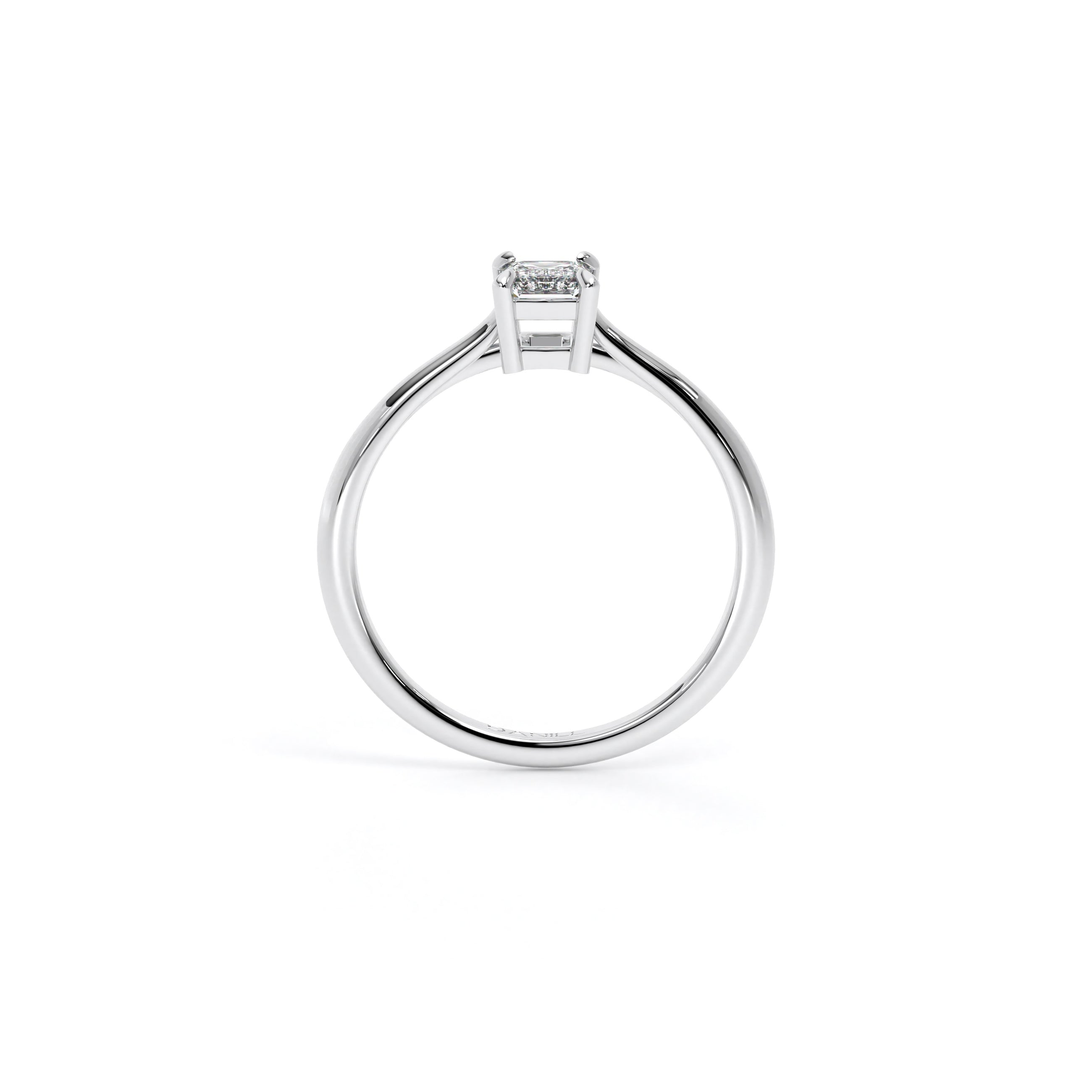 Emerald Diamond Engagement Ring White - Danill Jewels