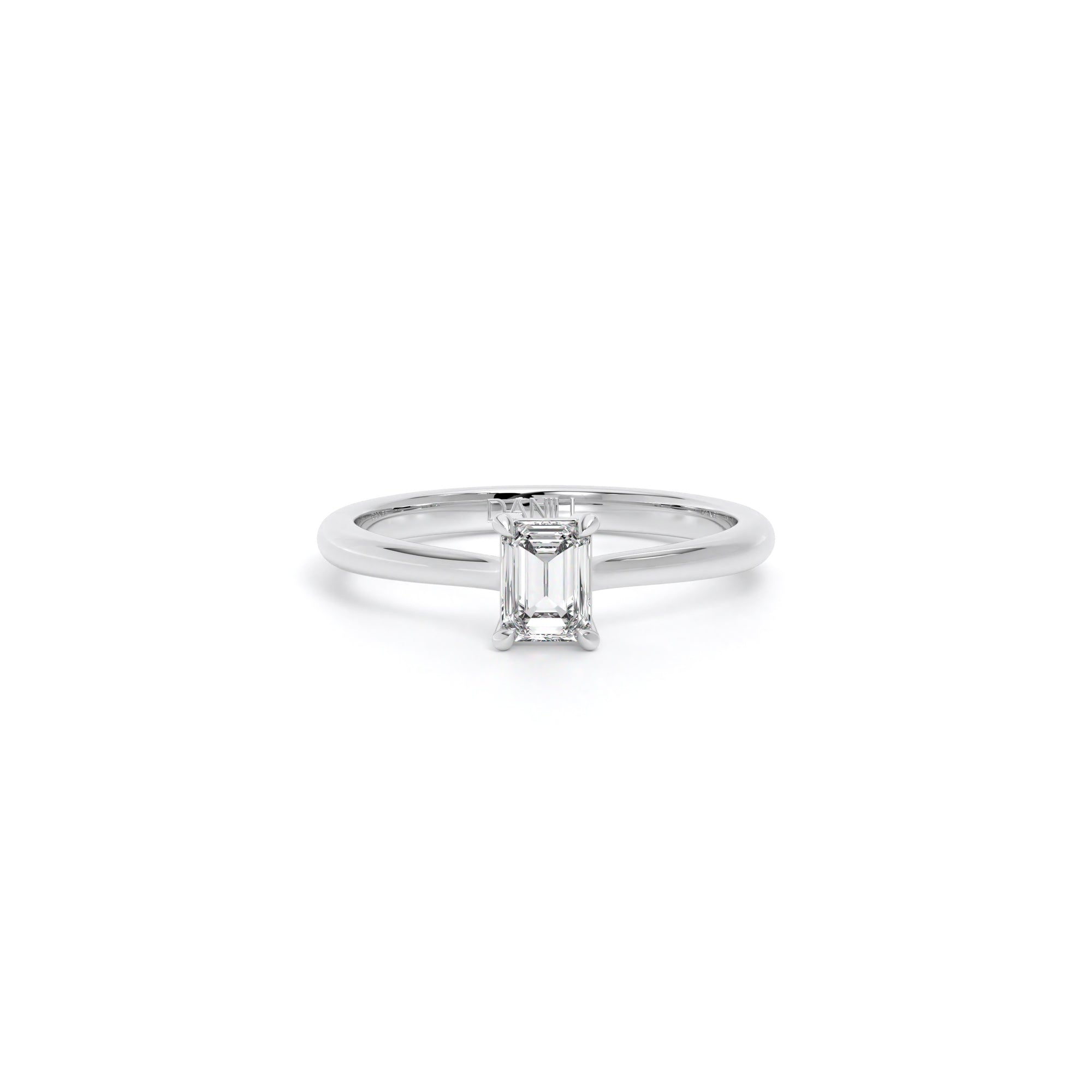 Emerald Diamond Engagement Ring White - Danill Jewels