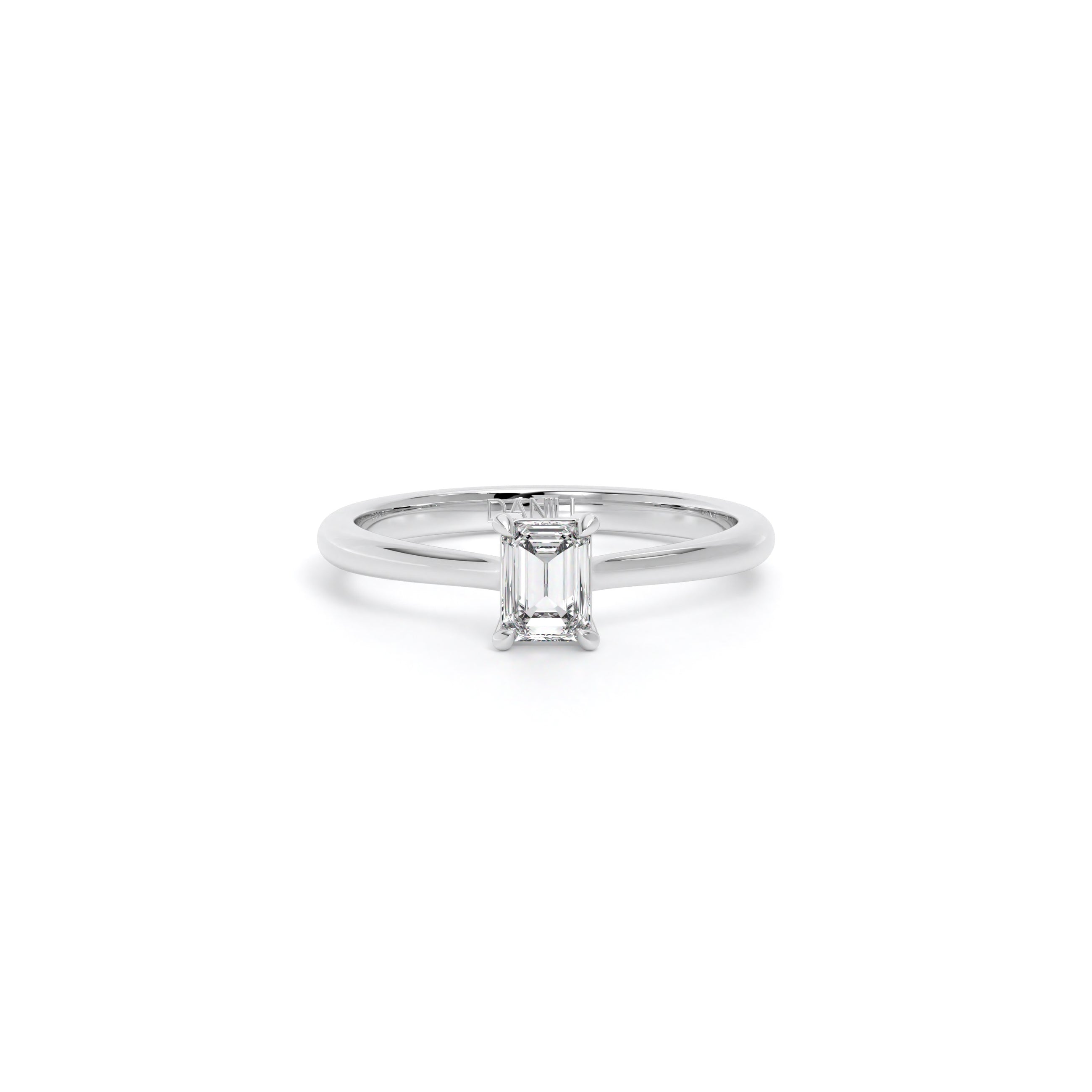Emerald Diamond Engagement Ring White - Danill Jewels