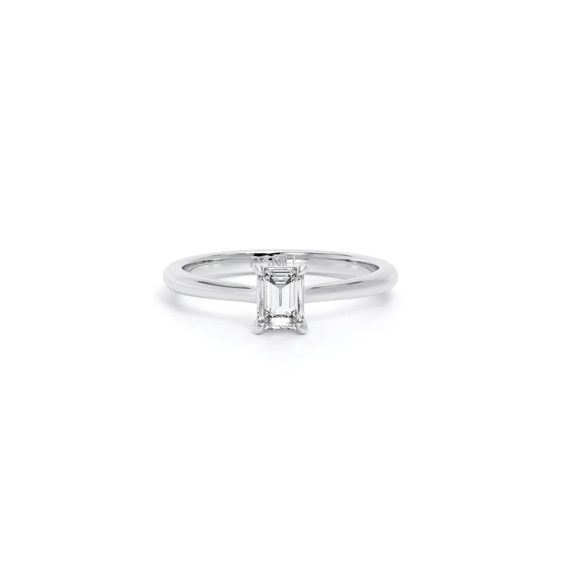 Emerald Diamond Engagement Ring White - Danill Jewels