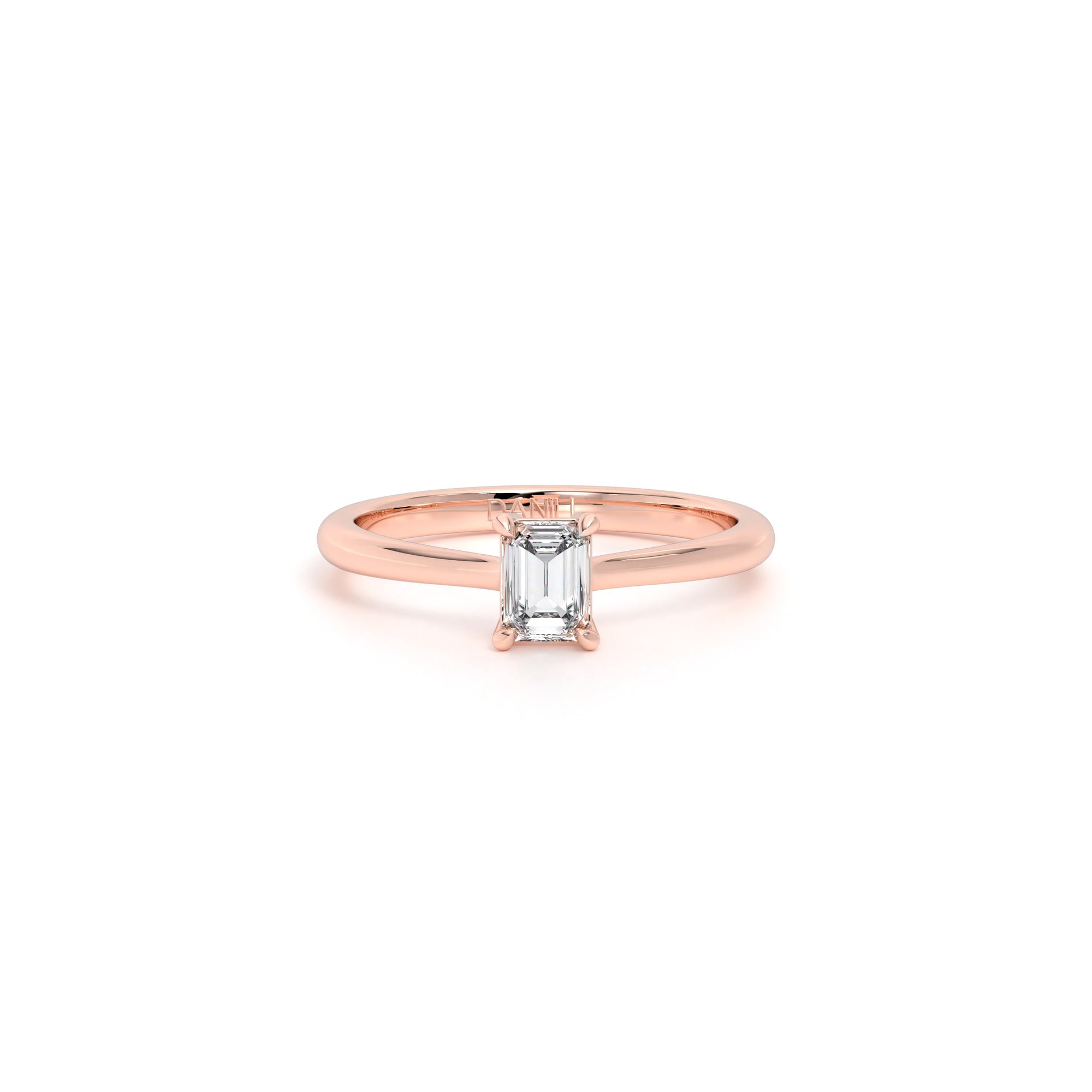 Emerald Diamond Engagement Ring Rose - Danill Jewels
