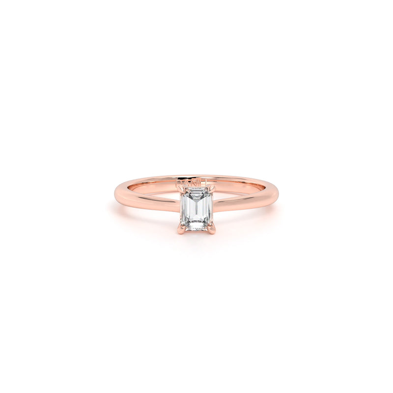 Emerald Diamond Engagement Ring Rose - Danill Jewels