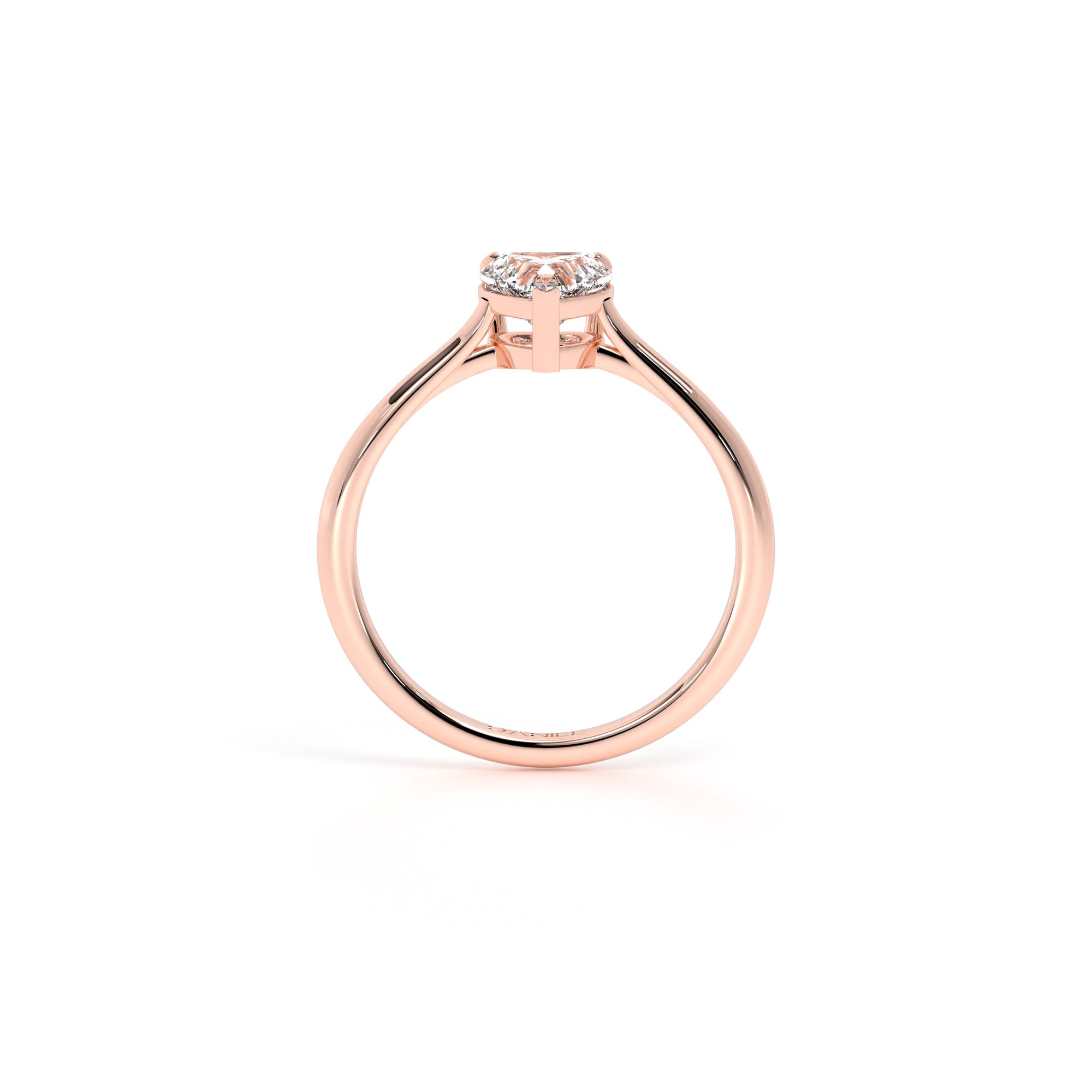 Heart Diamond Engagement Ring Rose - Danill Jewels