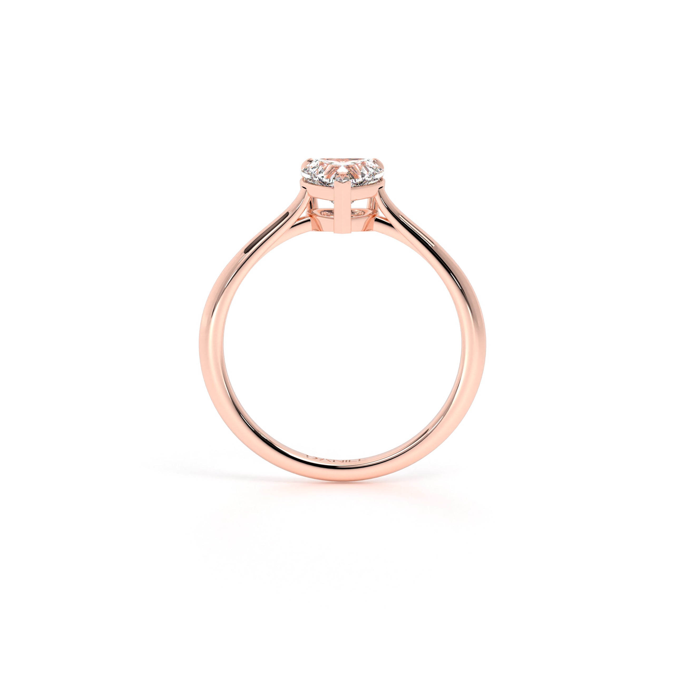 Heart Diamond Engagement Ring Rose - Danill Jewels