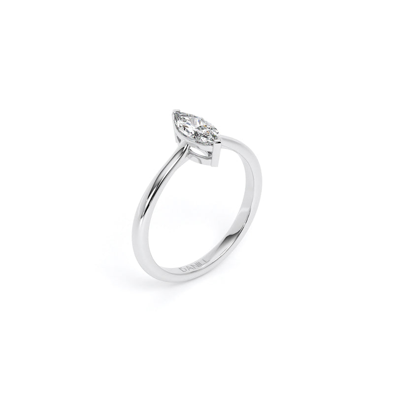 Marquis Diamond Engagement Ring White - Danill Jewels