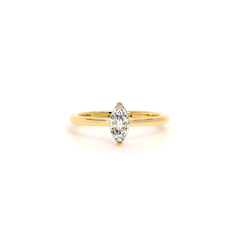 Marquis Diamond Engagement Ring Yellow - Danill Jewels