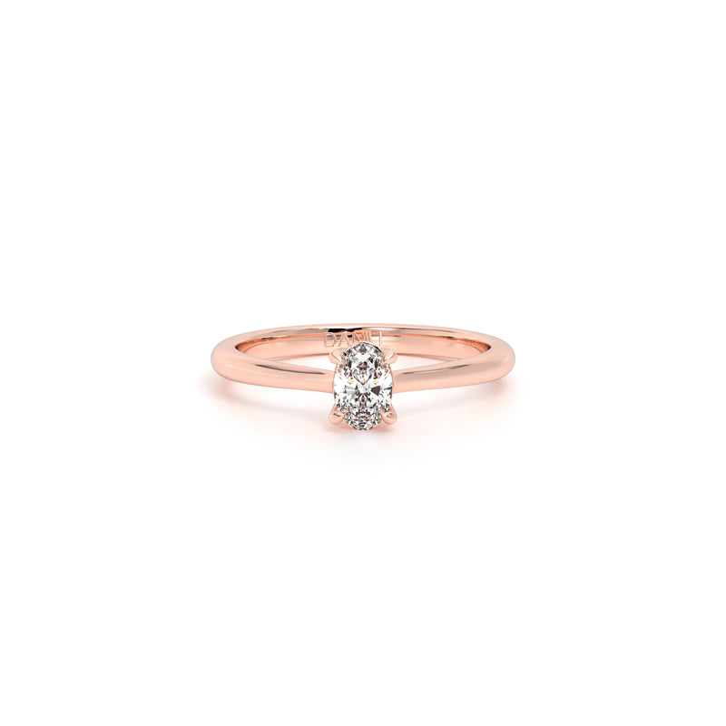 Oval Diamond Engagement Ring Rose - Danill Jewels