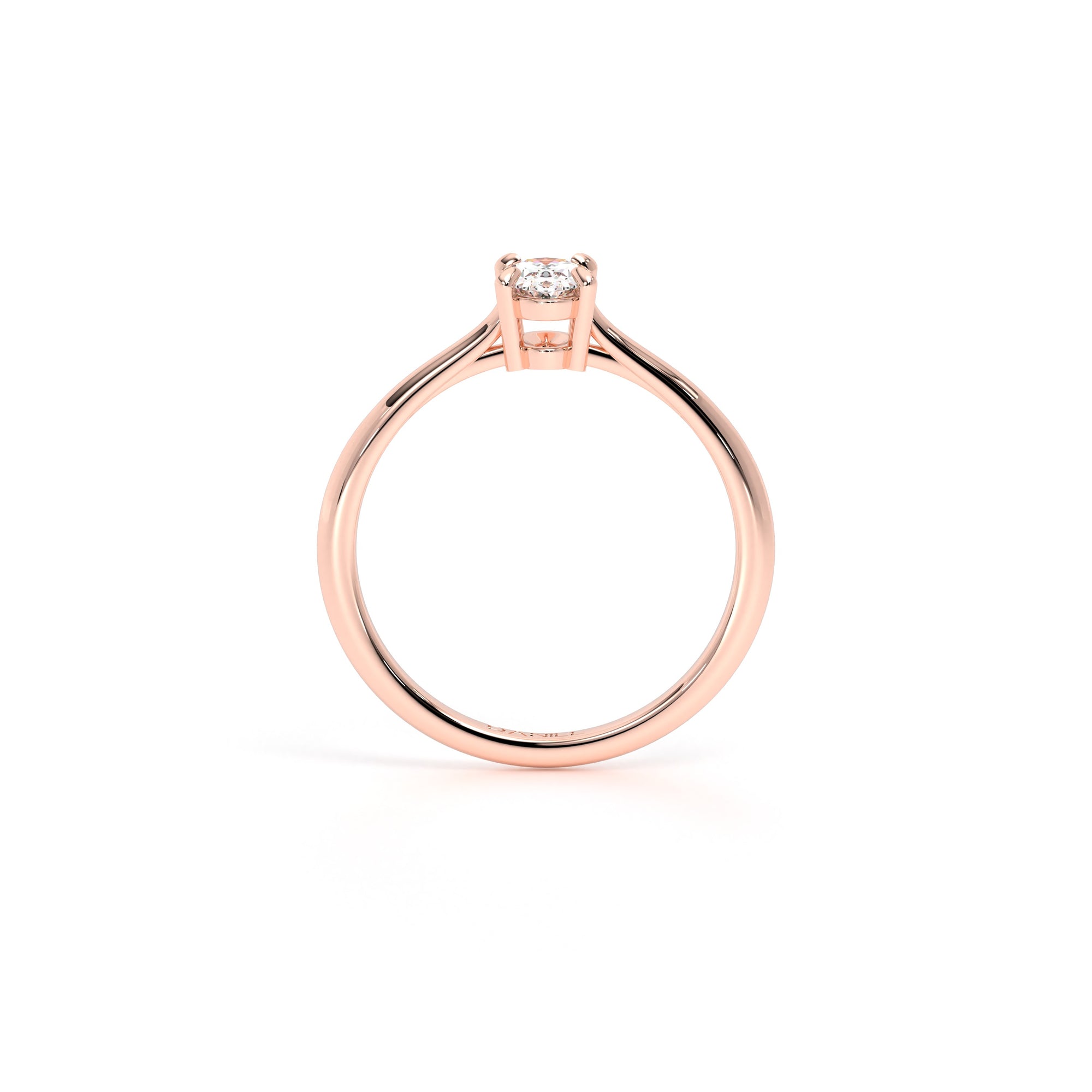 Oval Diamond Engagement Ring Rose - Danill Jewels