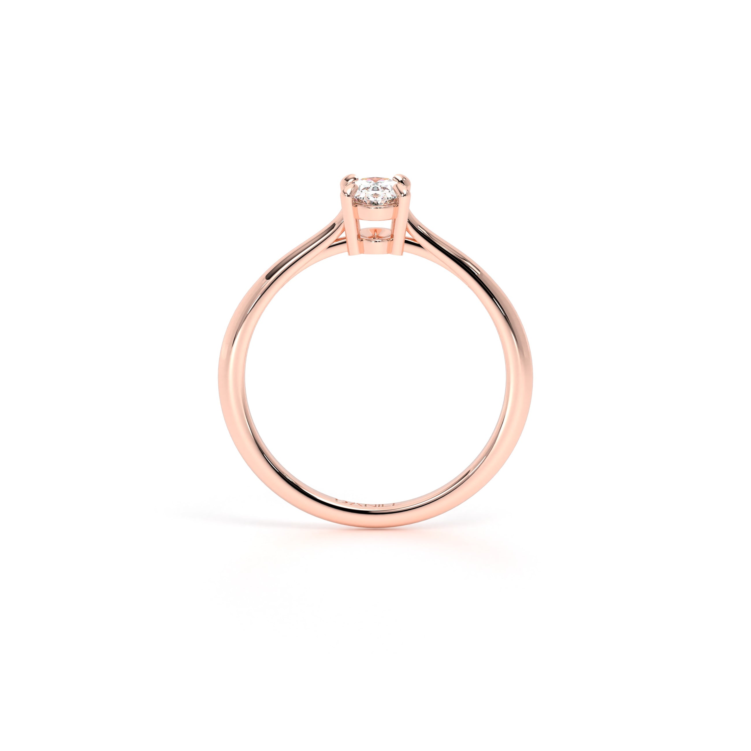 Oval Diamond Engagement Ring Rose - Danill Jewels