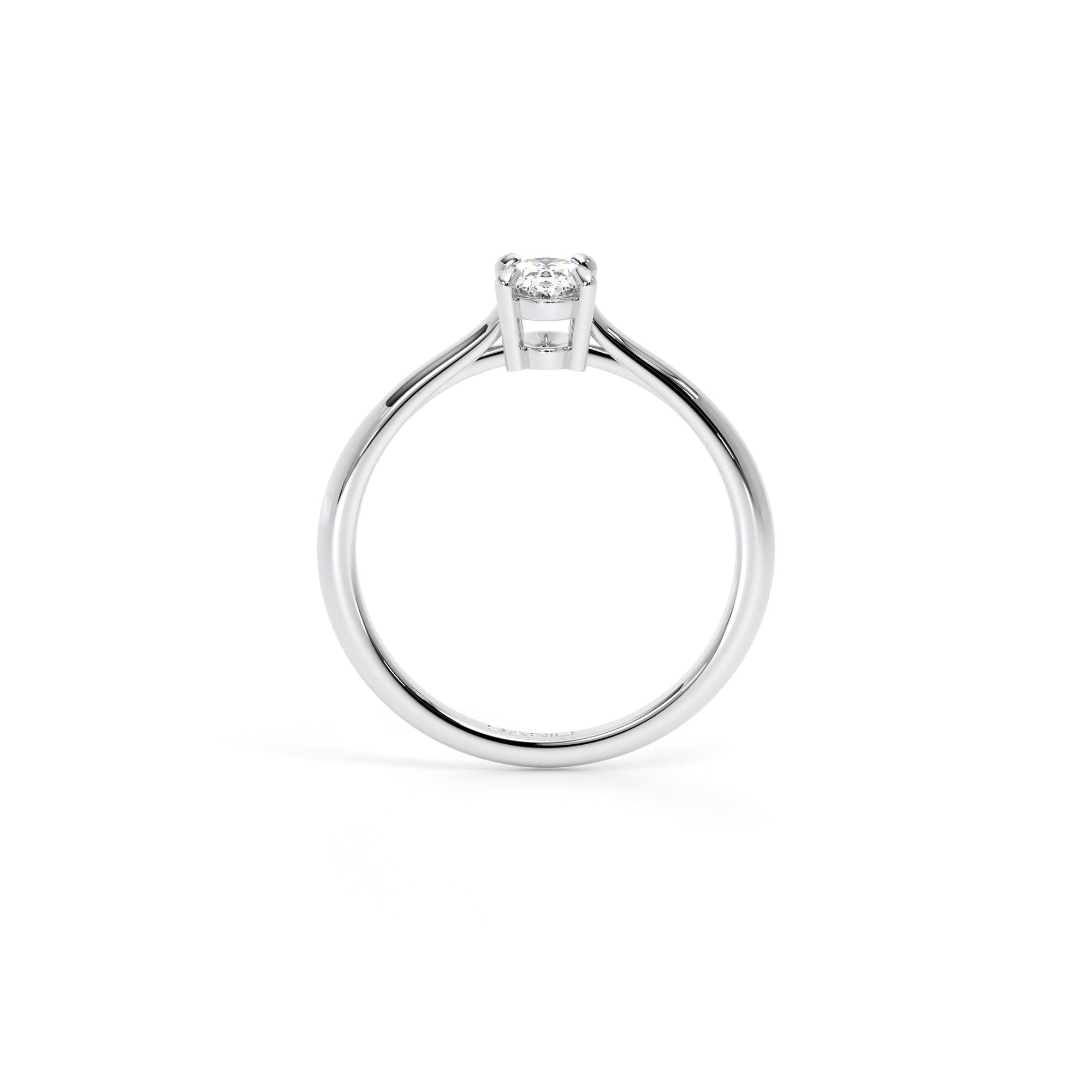 Oval Diamond Engagement Ring White - Danill Jewels