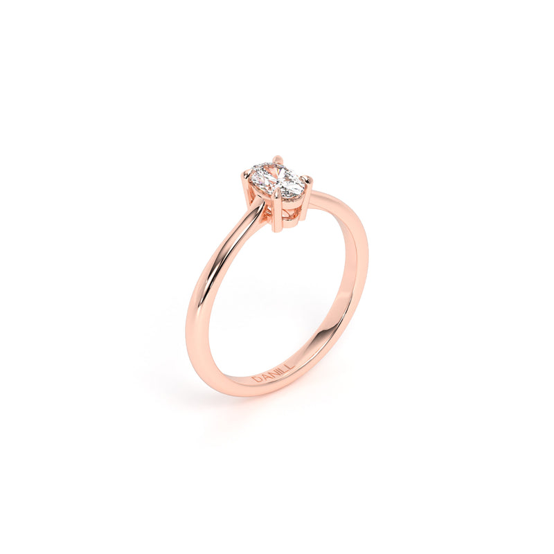 Oval Diamond Engagement Ring Rose - Danill Jewels