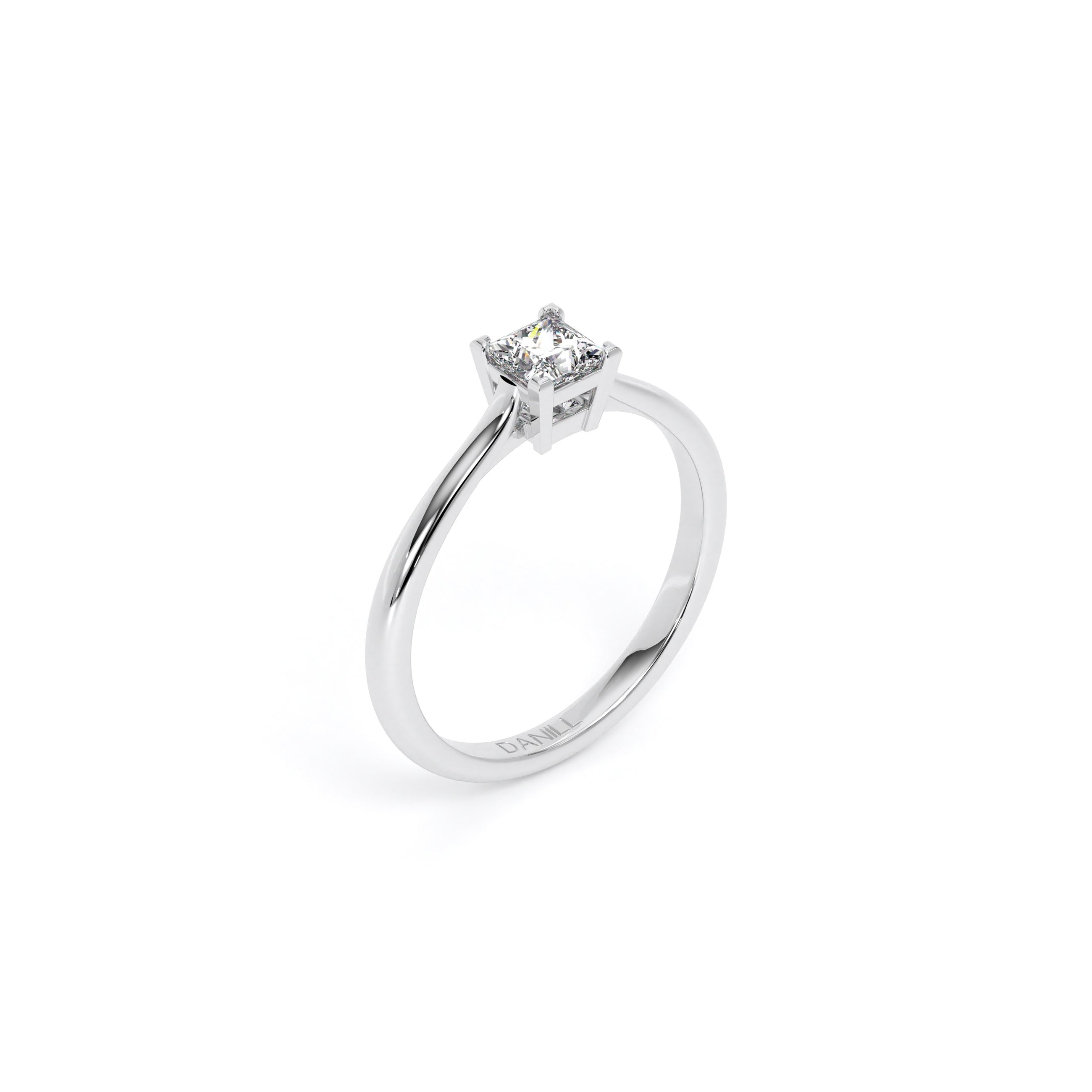 Princess Diamond Engagement Ring White - Danill Jewels