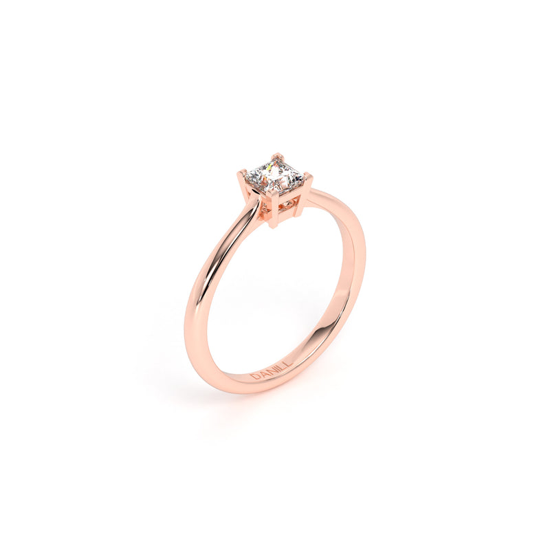 Princess Diamond Engagement Ring Rose - Danill Jewels