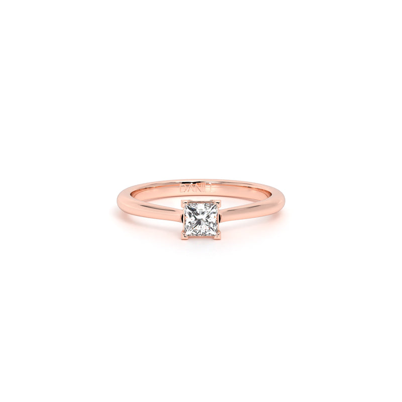 Princess Diamond Engagement Ring Rose - Danill Jewels